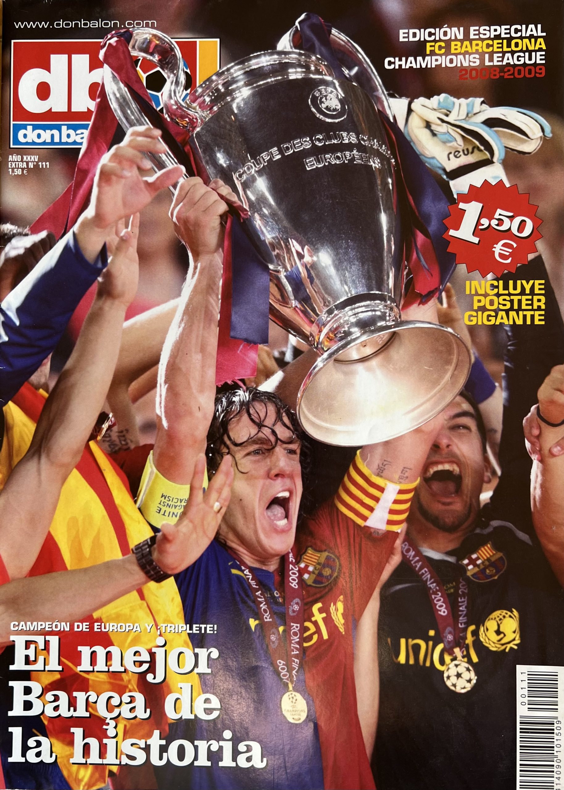 pòster Don Balón FC Barcelona campió d'Europa 2009