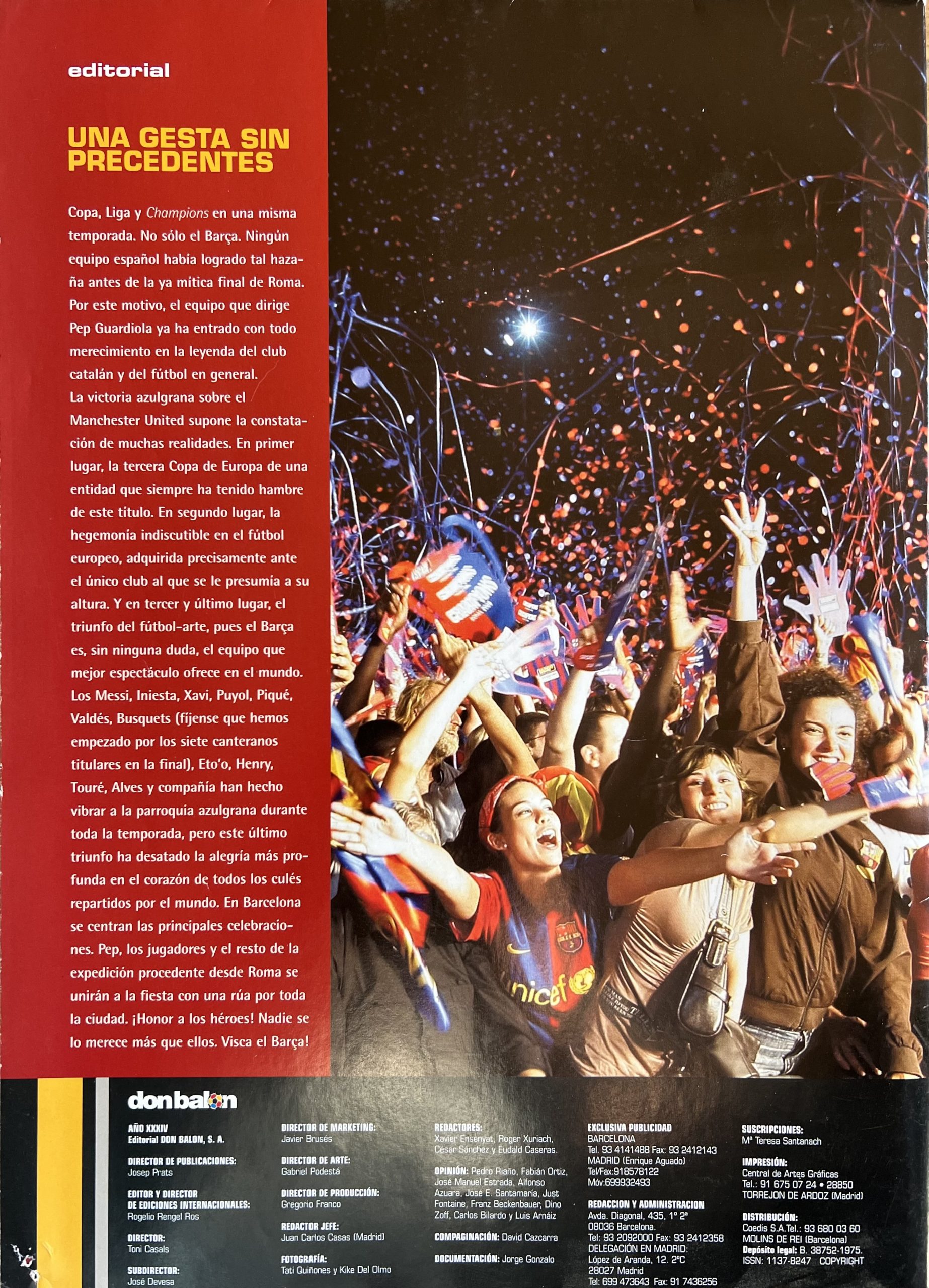 pòster Don Balón FC Barcelona campió d'Europa 2009