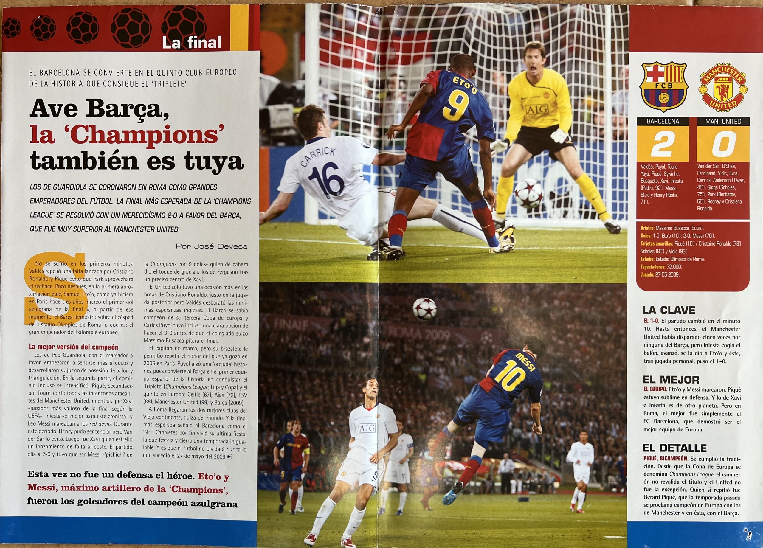 pòster Don Balón FC Barcelona campió d'Europa 2009