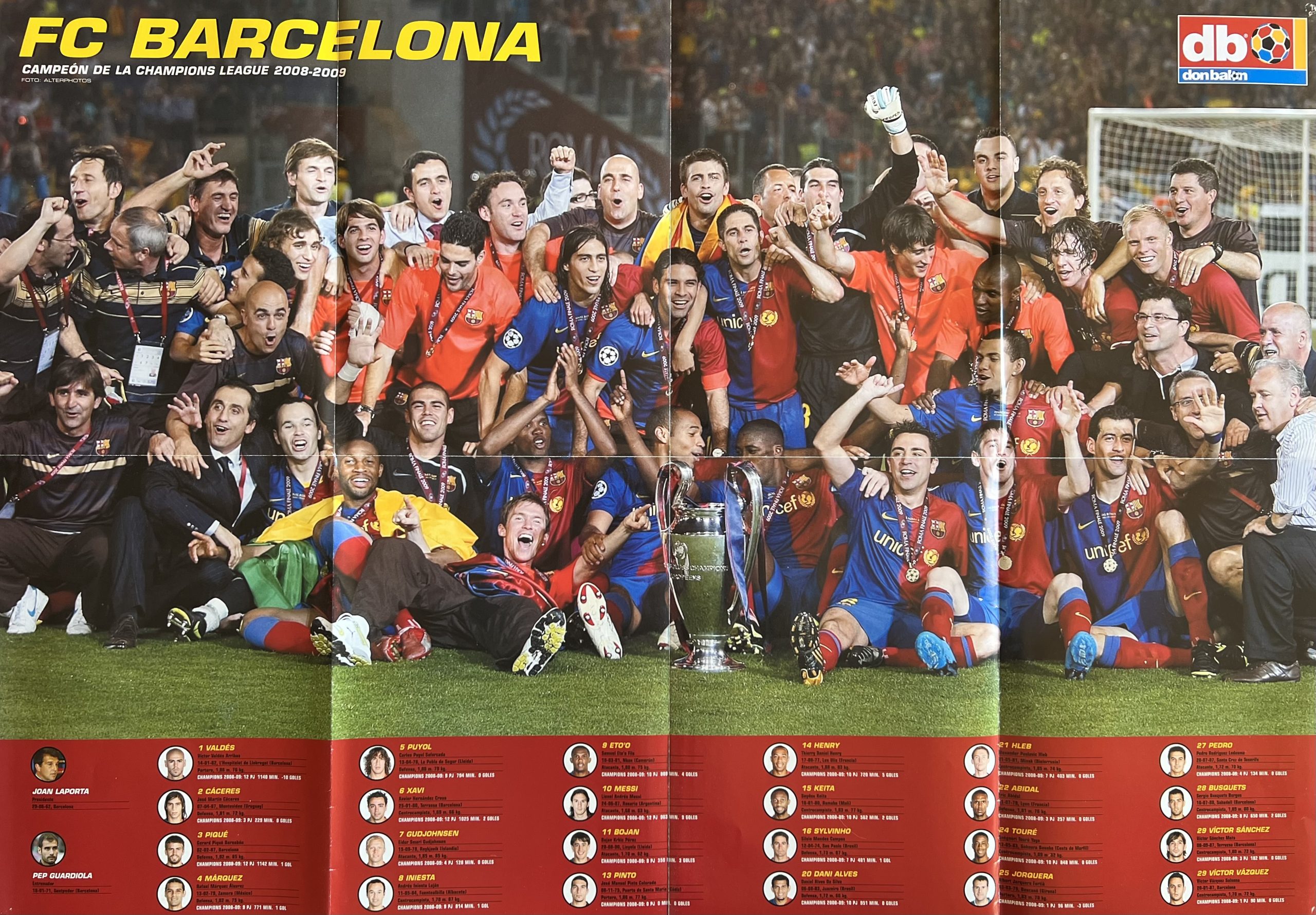 pòster Don Balón FC Barcelona campió d'Europa 2009