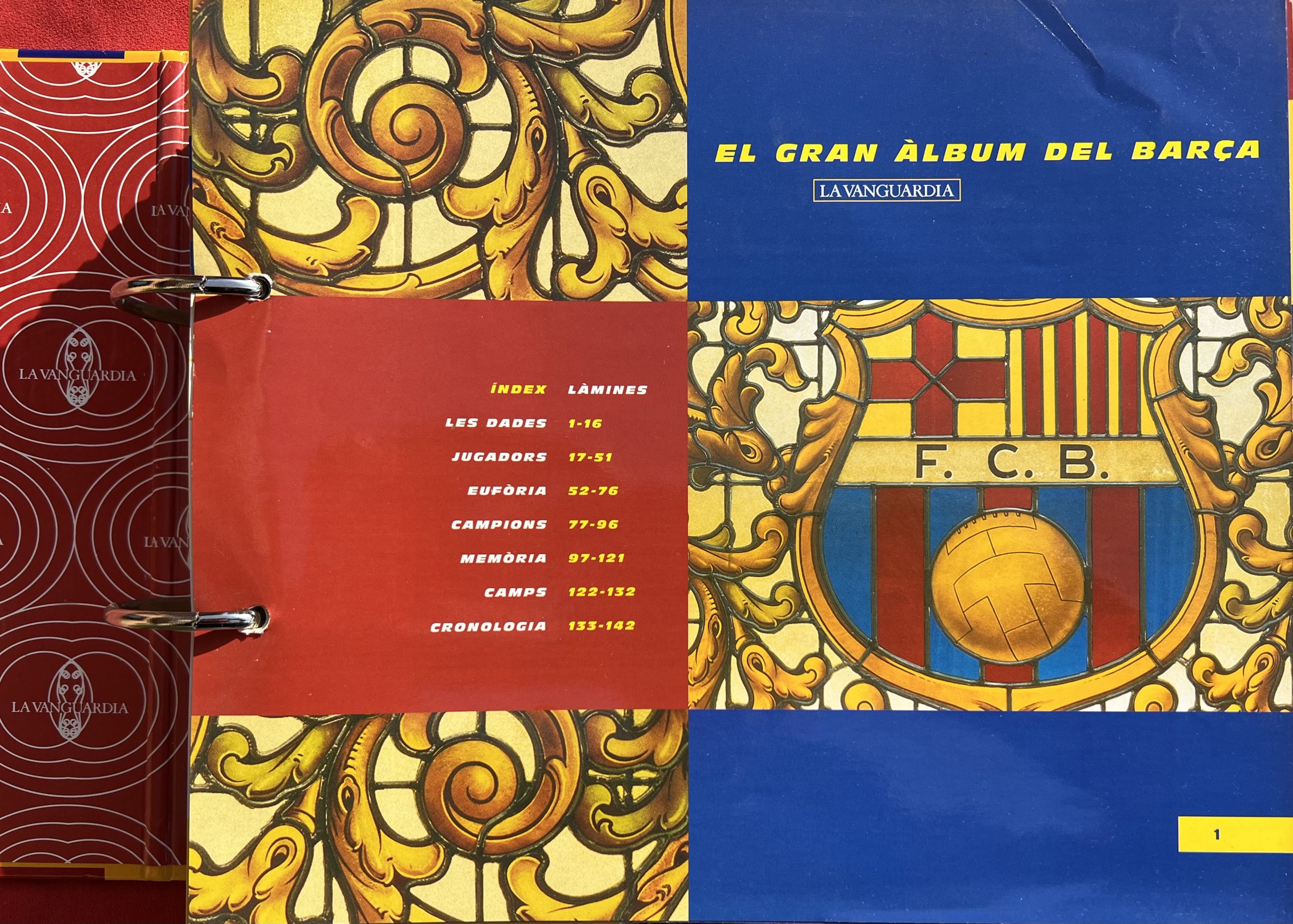 Gran àlbum de cromos del Barça la Vanguardia 1999 fitxa els cinc magnifics