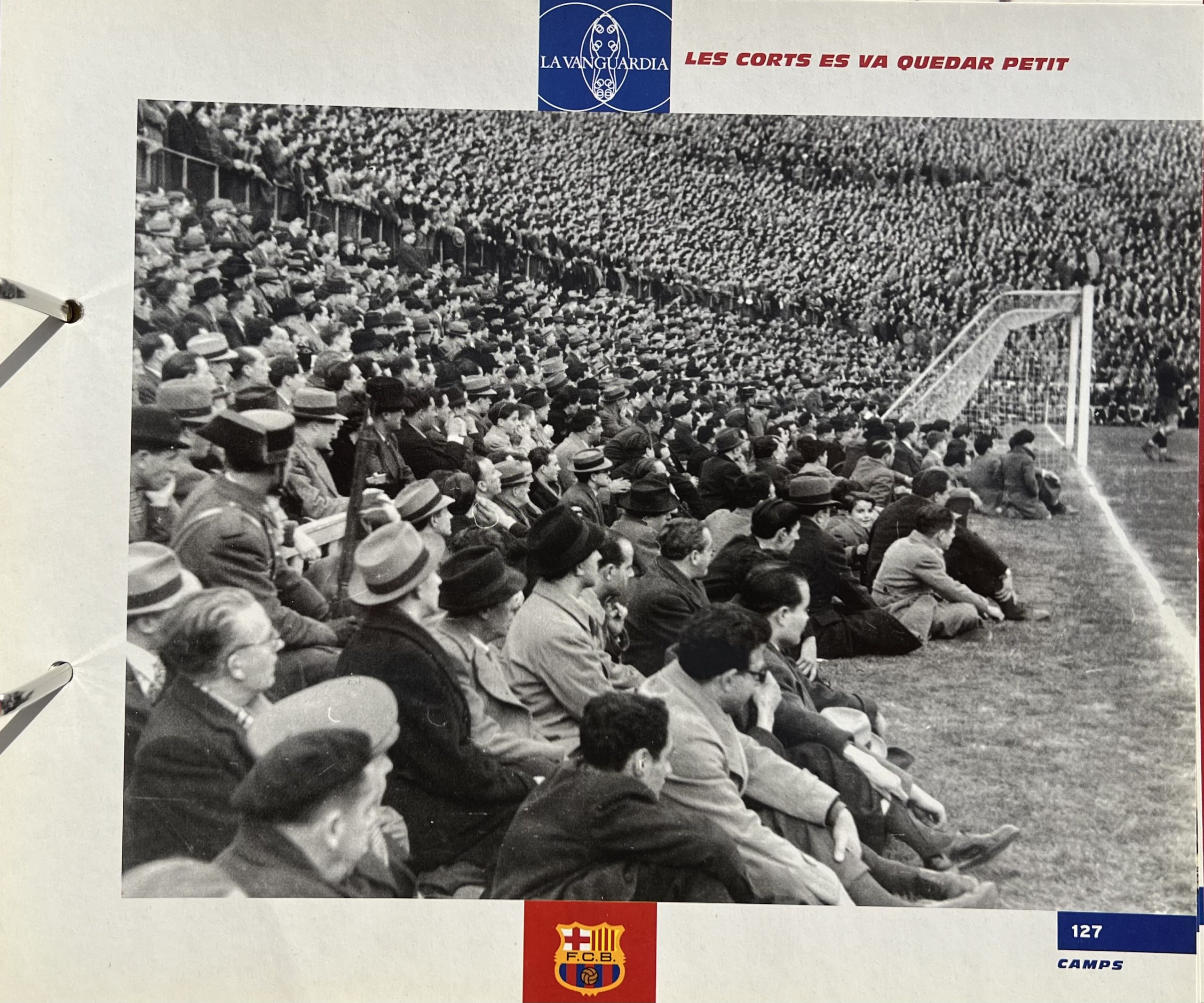 Gran àlbum de cromos del Barça la Vanguardia 1999 fitxa 126 les Corts