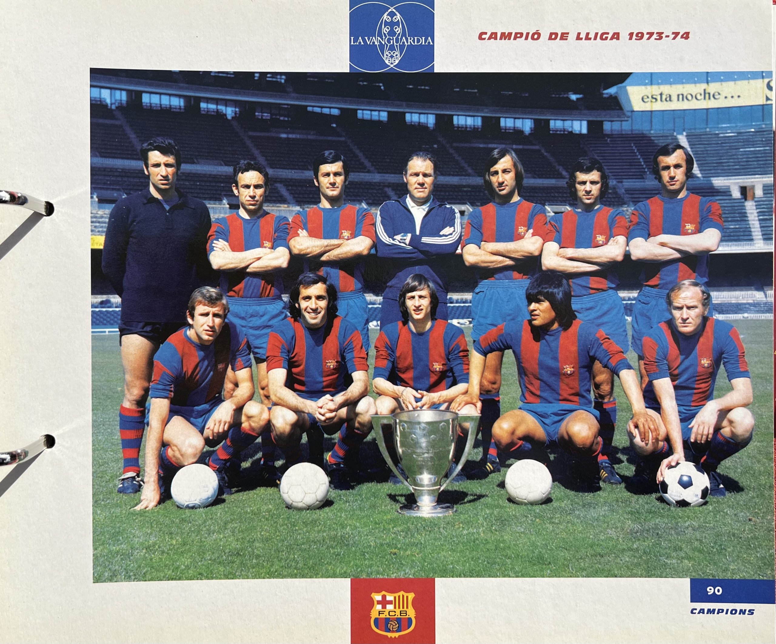 Gran àlbum de cromos del Barça la Vanguardia 1999 fitxa 90