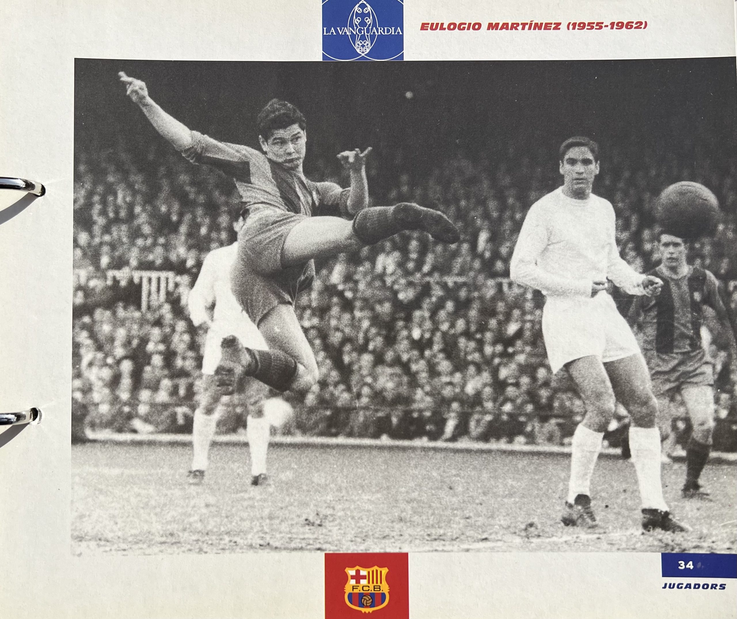 Gran àlbum de cromos del Barça la Vanguardia 1999 fitxa 34