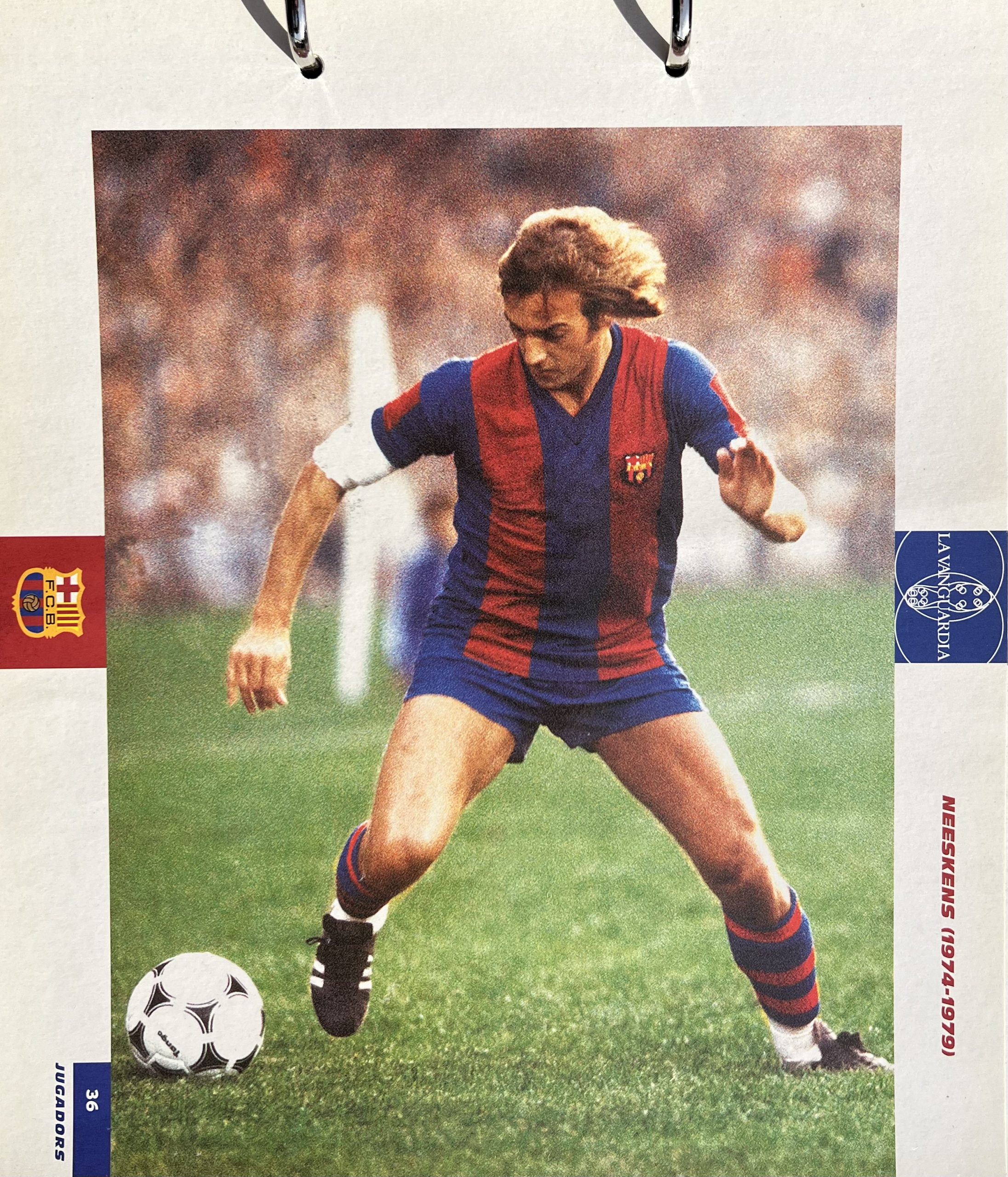 Gran àlbum de cromos del Barça la Vanguardia 1999 fitxa 36