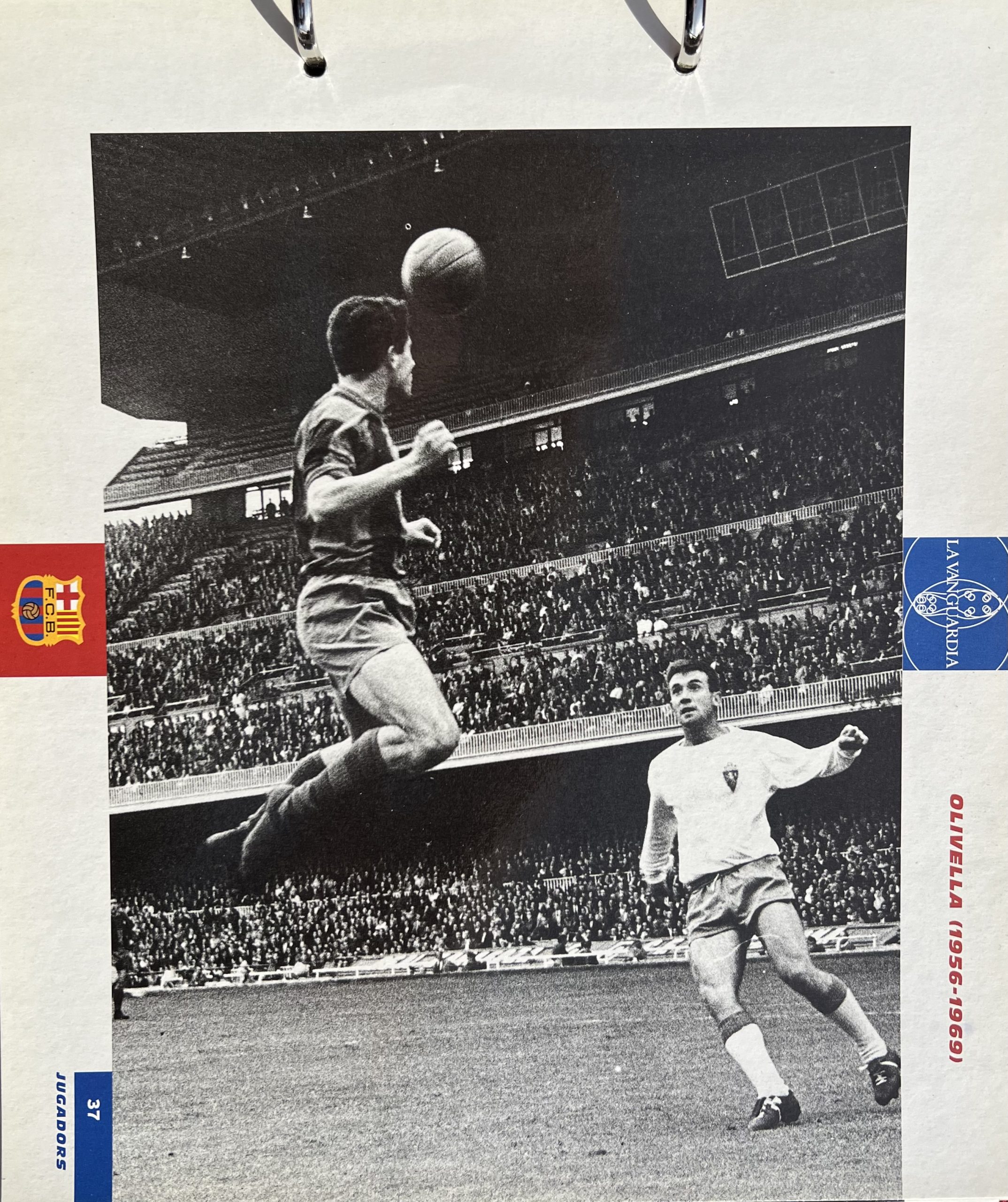 Gran àlbum de cromos del Barça la Vanguardia 1999 fitxa 37