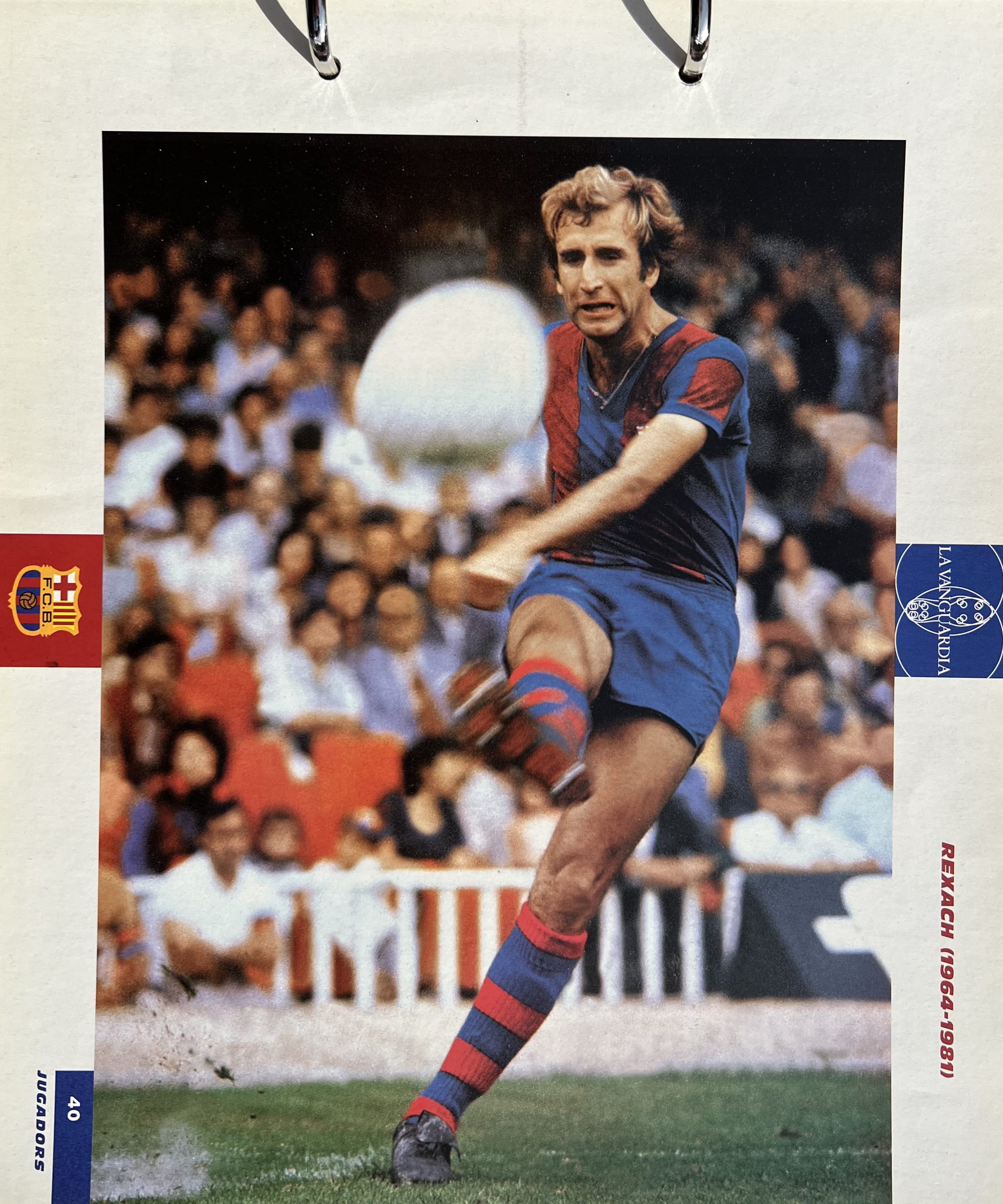 Gran àlbum de cromos del Barça la Vanguardia 1999 fitxa 40