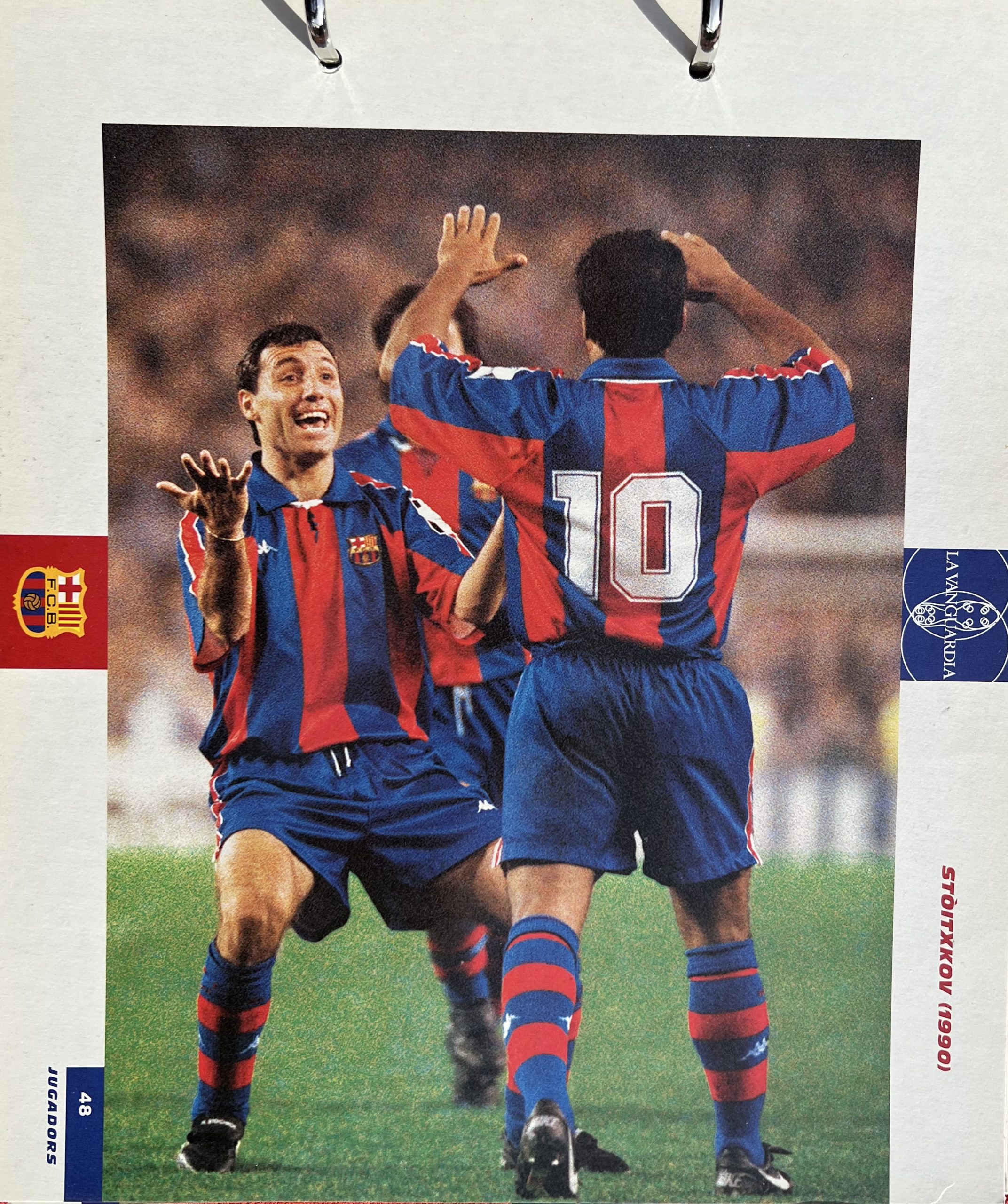 Gran àlbum de cromos del Barça la Vanguardia 1999 fitxa 48