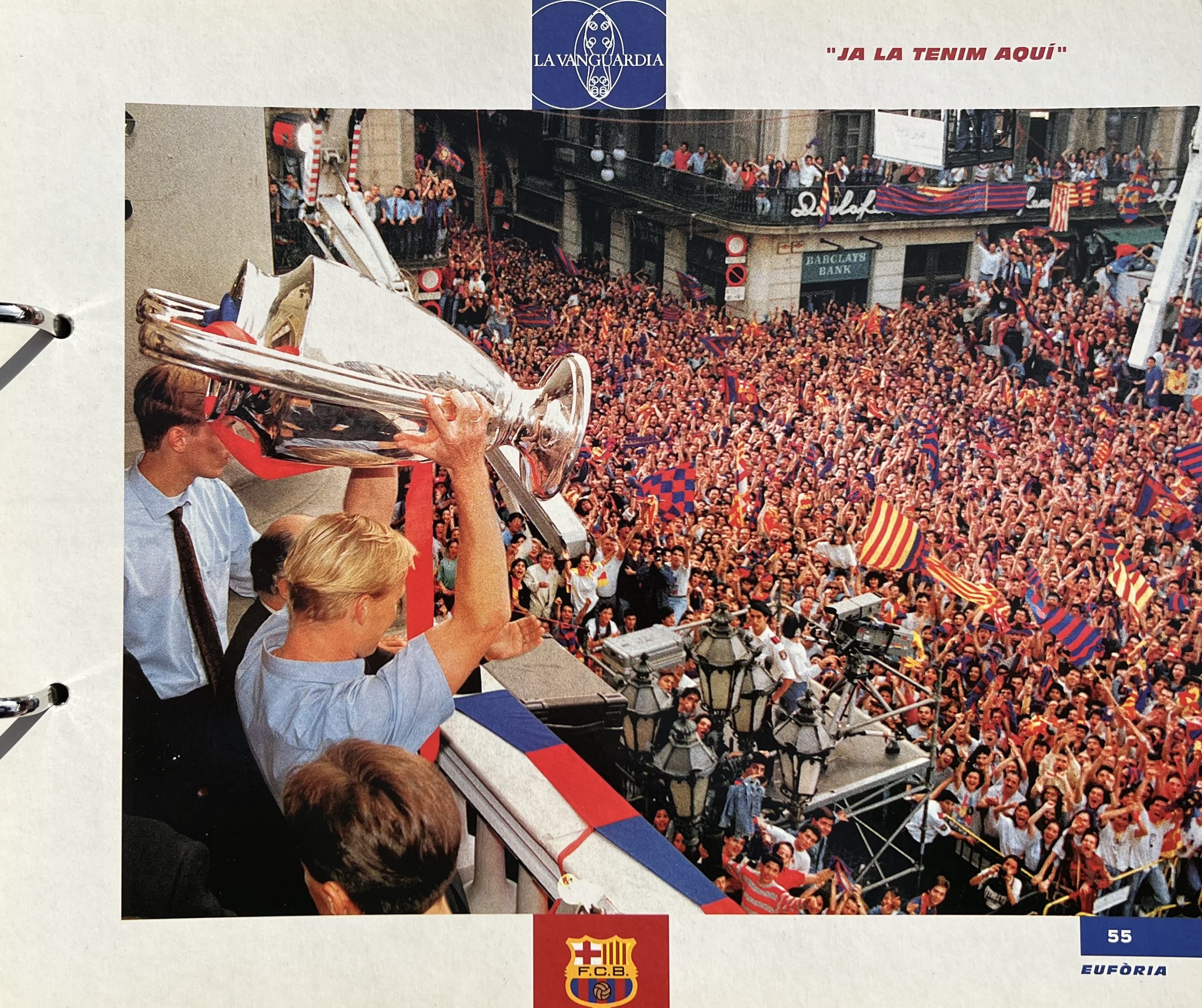 Gran àlbum de cromos del Barça la Vanguardia 1999 fitxa 55