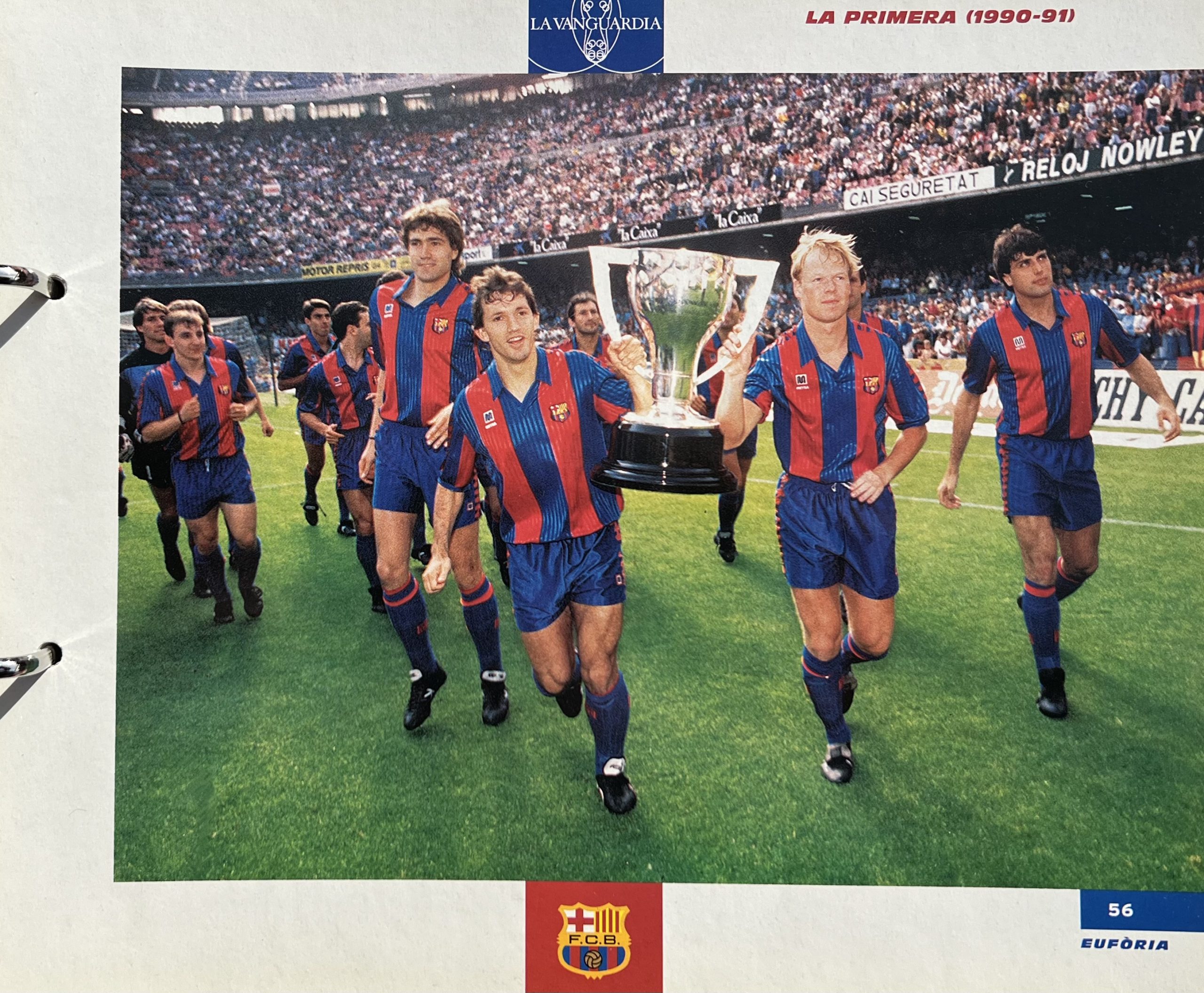Gran àlbum de cromos del Barça la Vanguardia 1999 fitxa 56