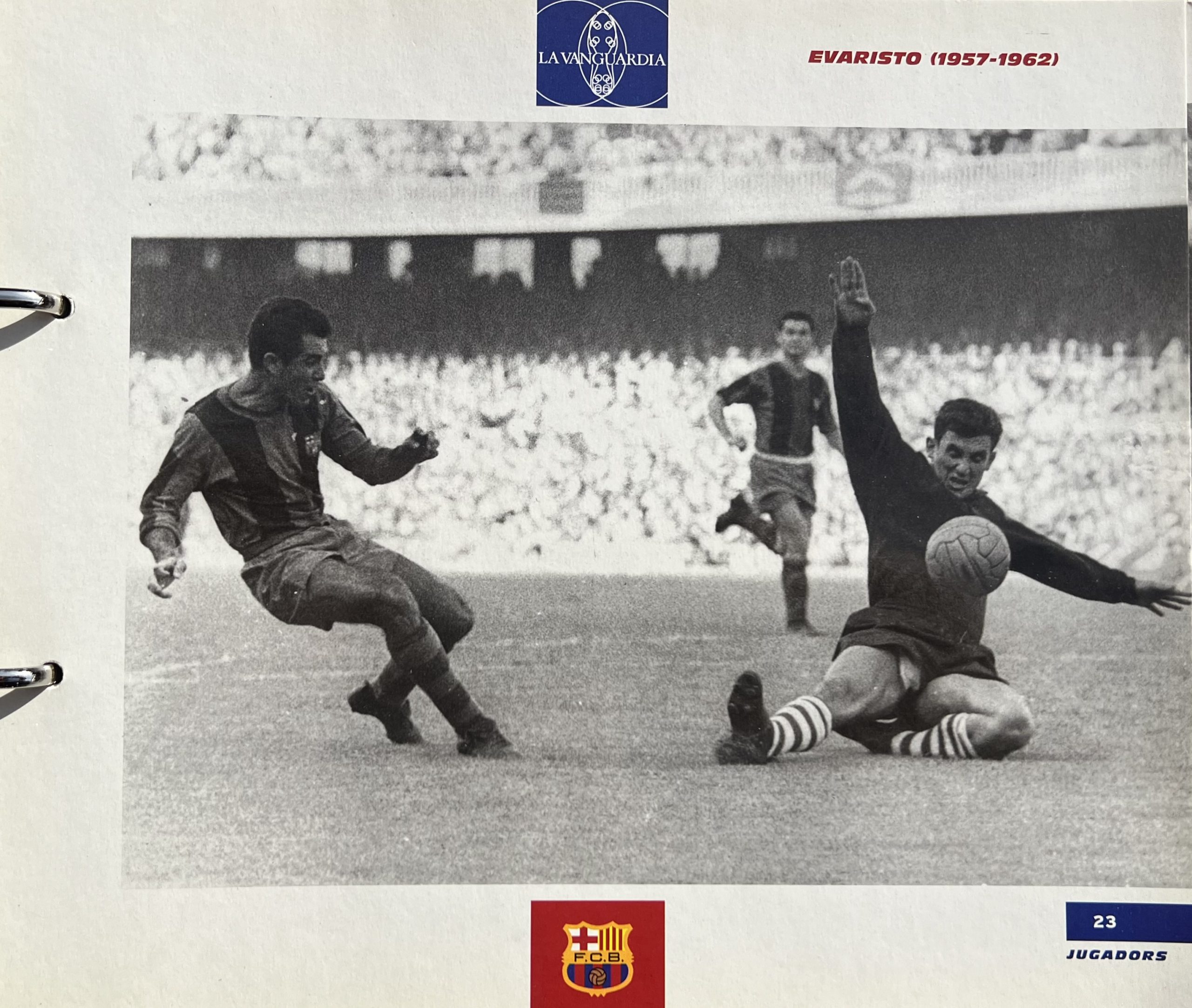 Gran àlbum de cromos del Barça la Vanguardia 1999 fitxa 23