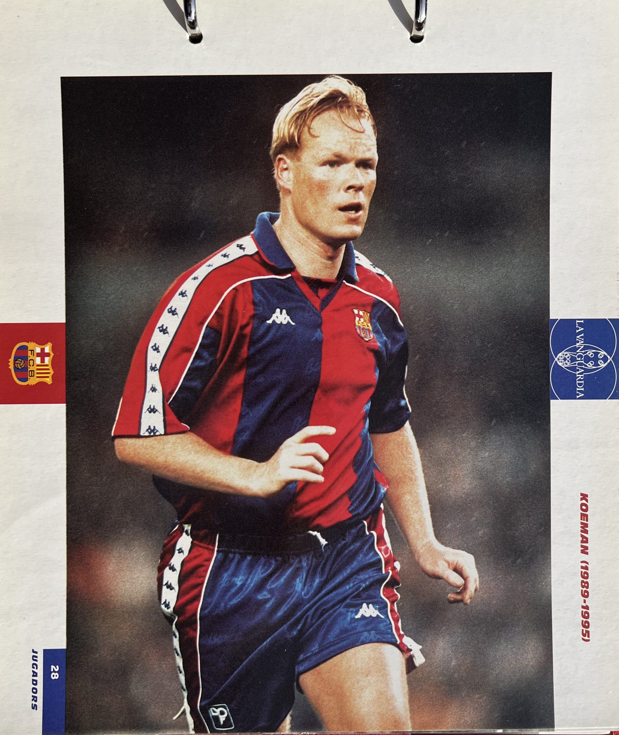 Gran àlbum de cromos del Barça la Vanguardia 1999 fitxa 28
