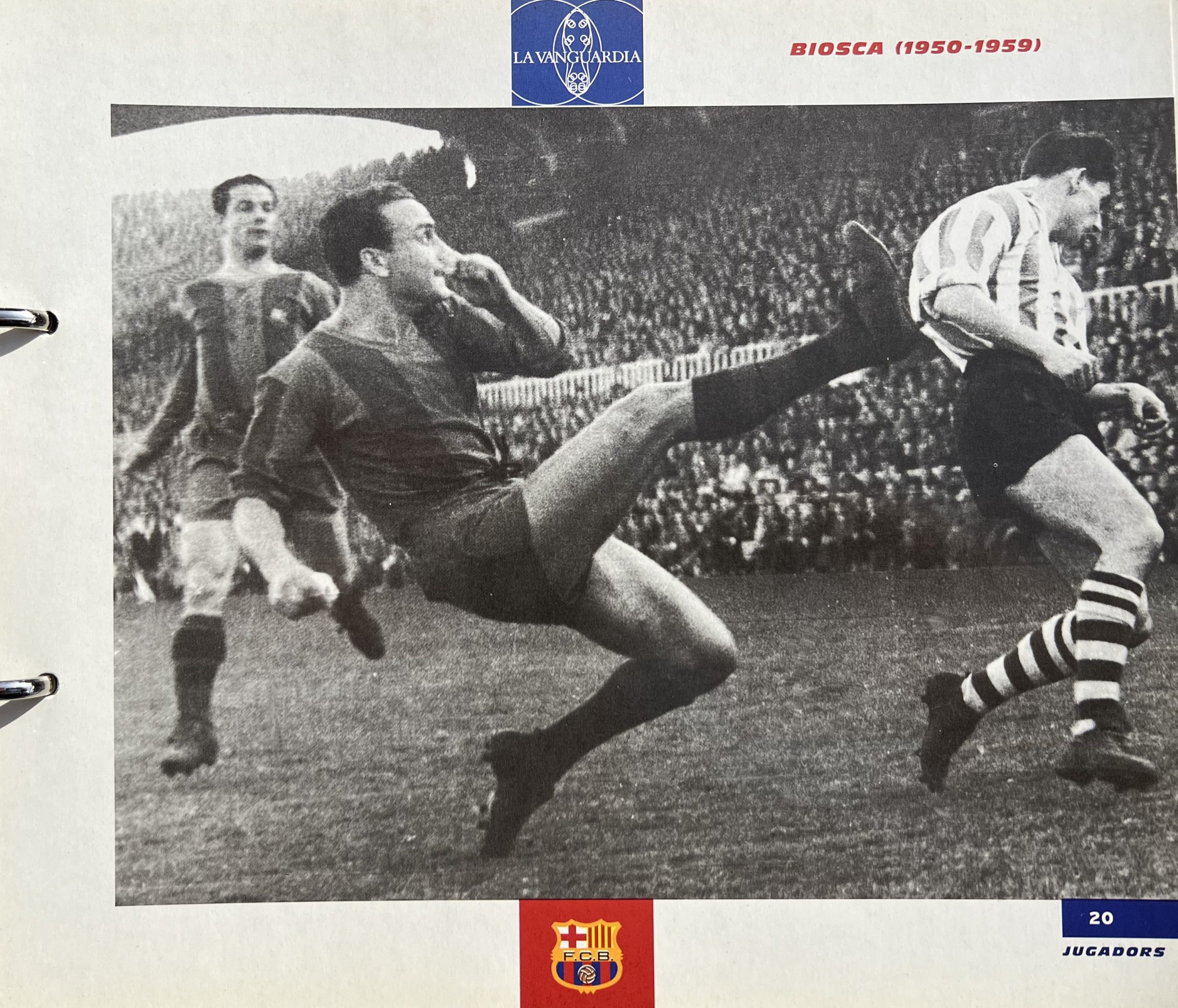 Gran àlbum de cromos del Barça la Vanguardia 1999 fitxa 20