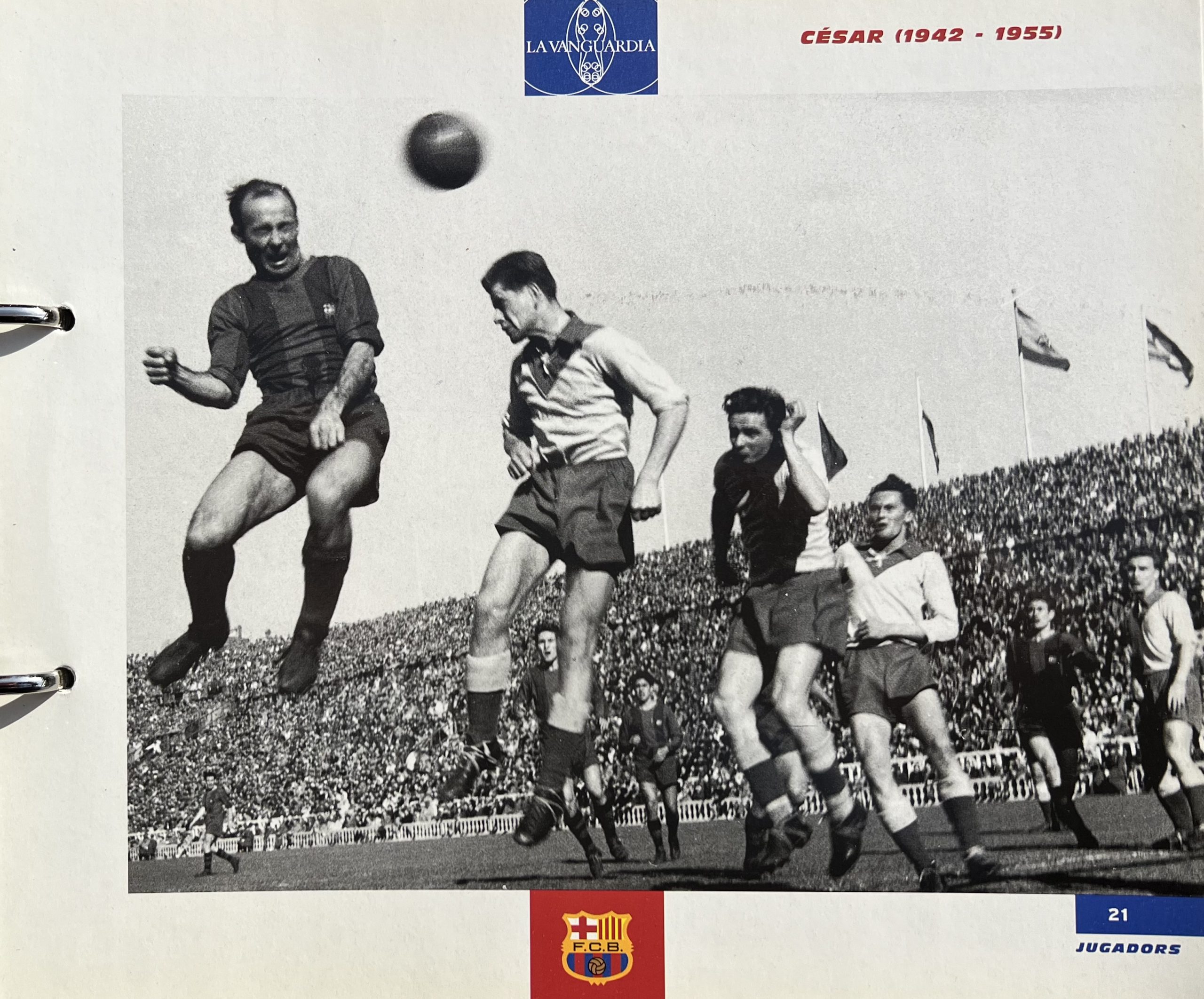 Gran àlbum de cromos del Barça la Vanguardia 1999 fitxa 21