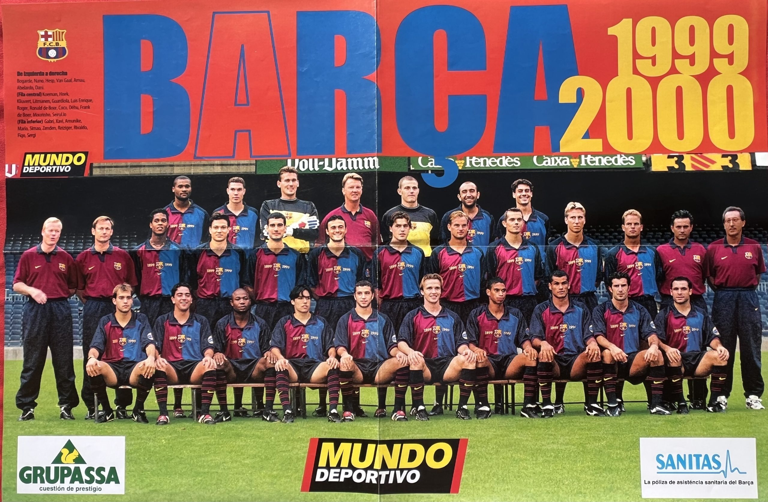 pòster FC Barcelona 1999 2000 el mundo deportivo