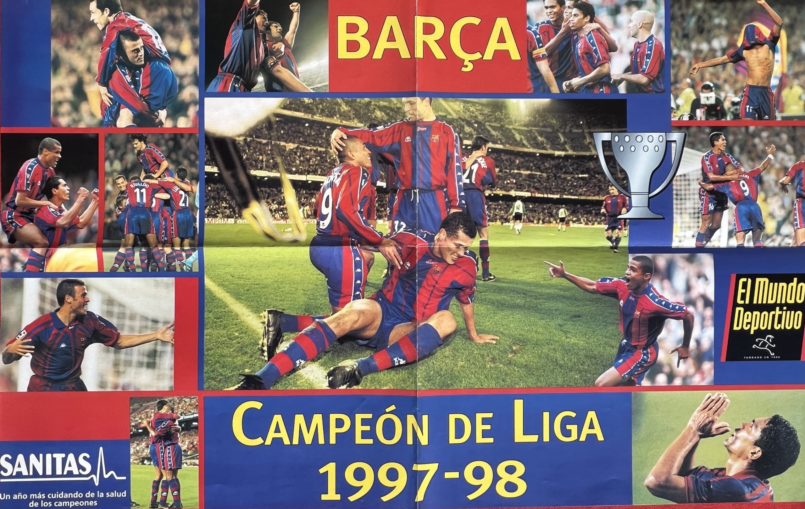 pòster FC Barcelona 1997-1998 el mundo deportivo
