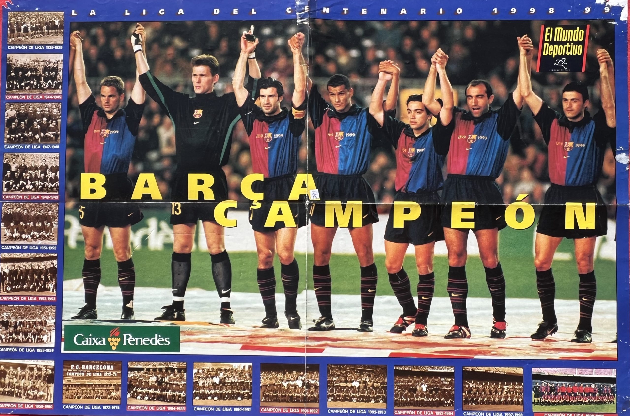 pòster FC Barcelona 1998-1999 el mundo deportivo