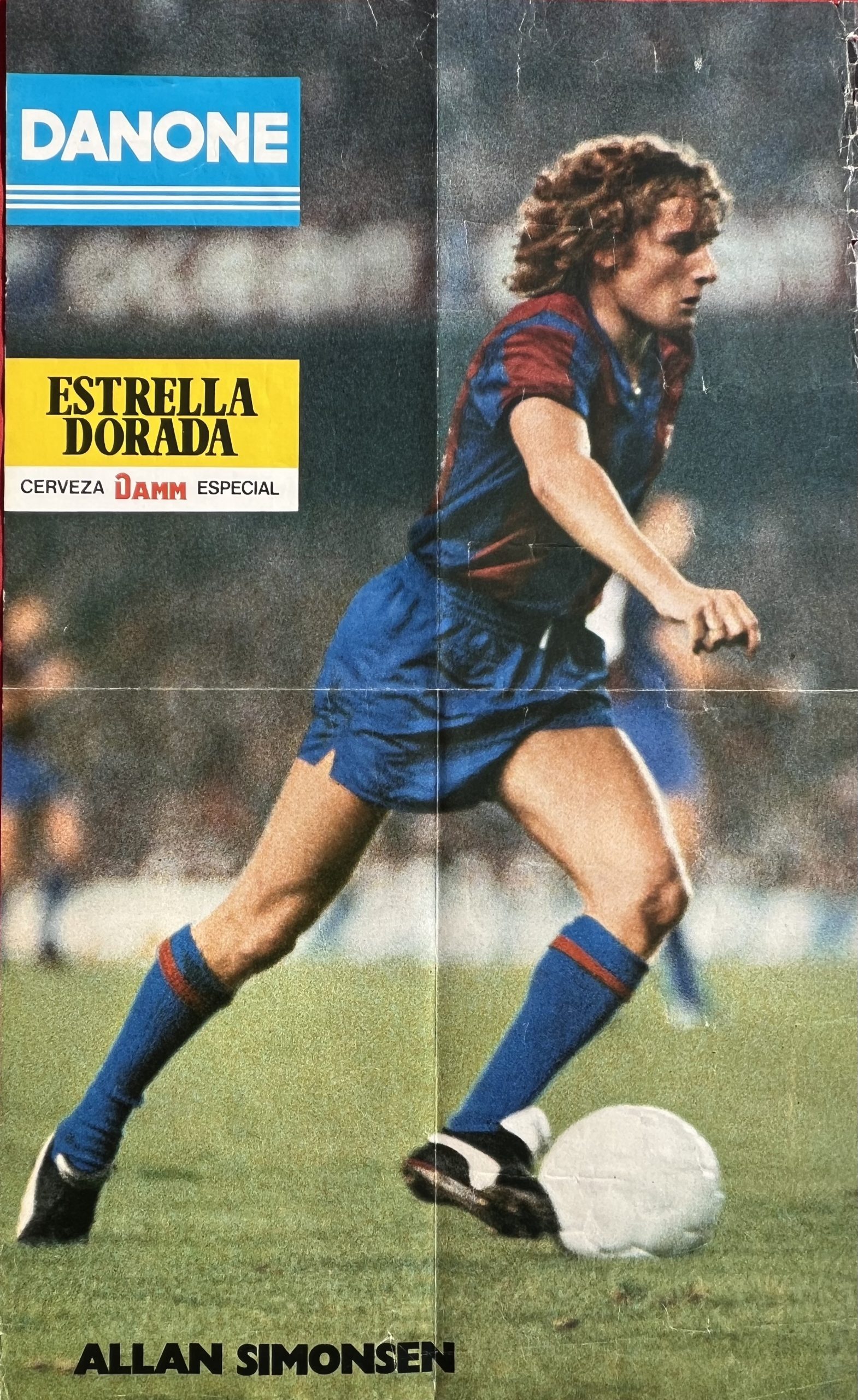 pòster FC Barcelona Allan Simonsen dorada Danone novembre 1979