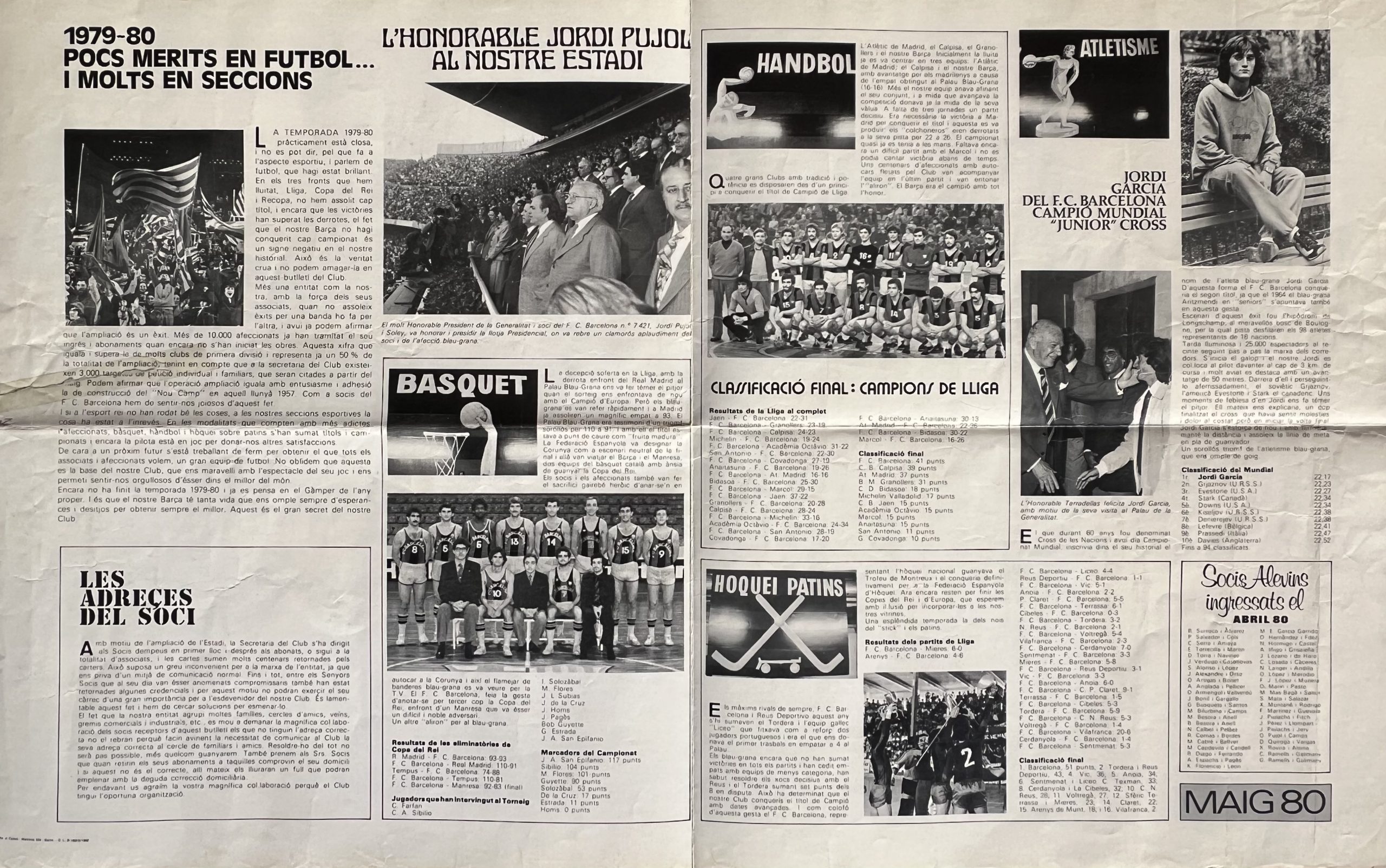 pòster FC Barcelona Artola estrella dorada Danone maig 1980