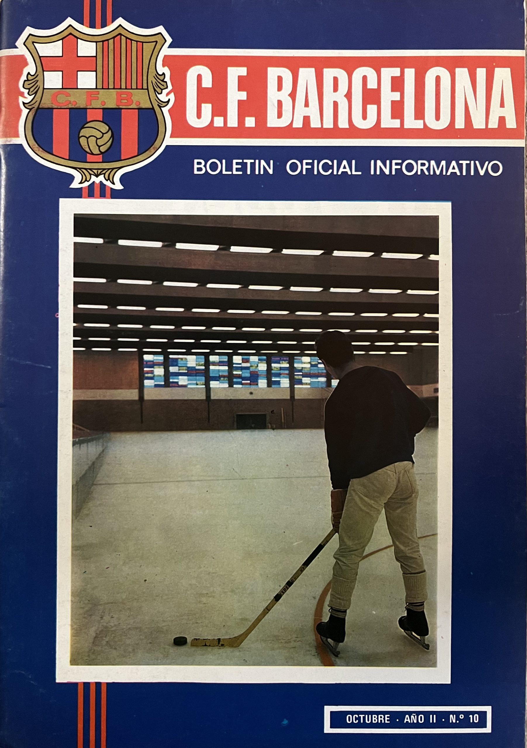 F.C.BARCELONA - BOLETIN OFICIAL INFORMATIVO Octubre 1971 . AÑO II - Nº 10
