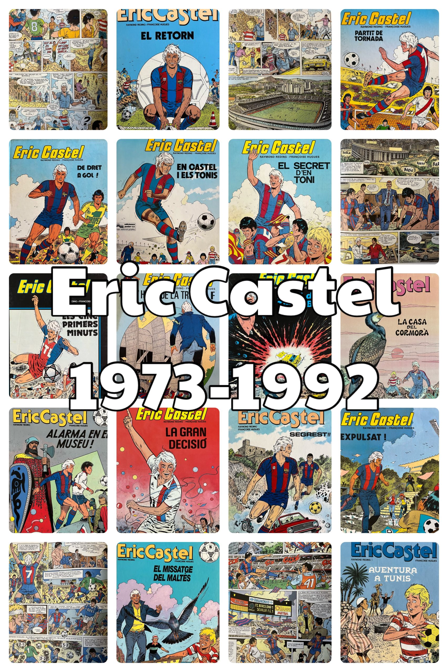 Eric Castel . FC BARCELONA logo
