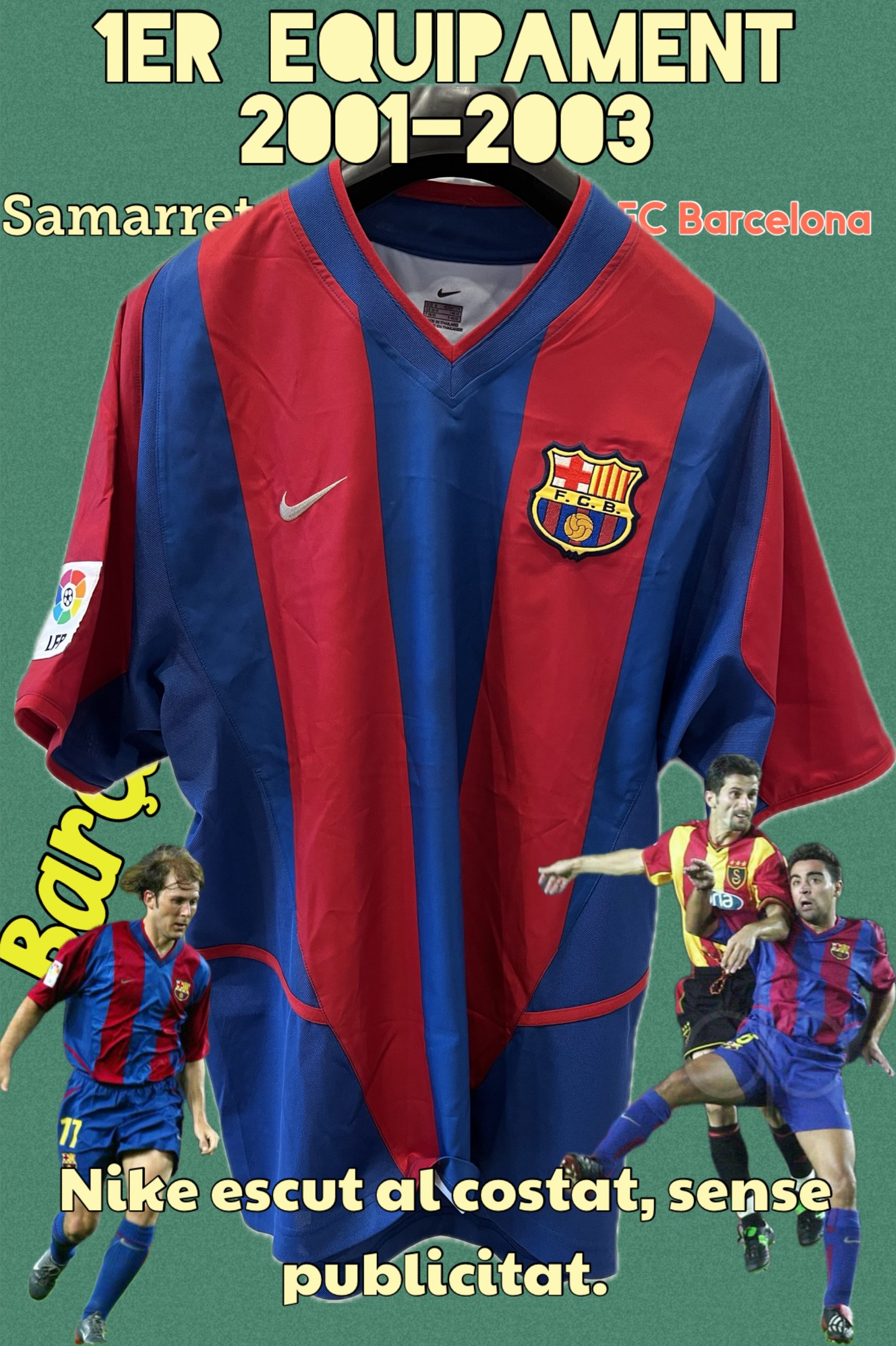 SAMARRETA 1er equipament NIKE 2001-2003 FC BARCELONA