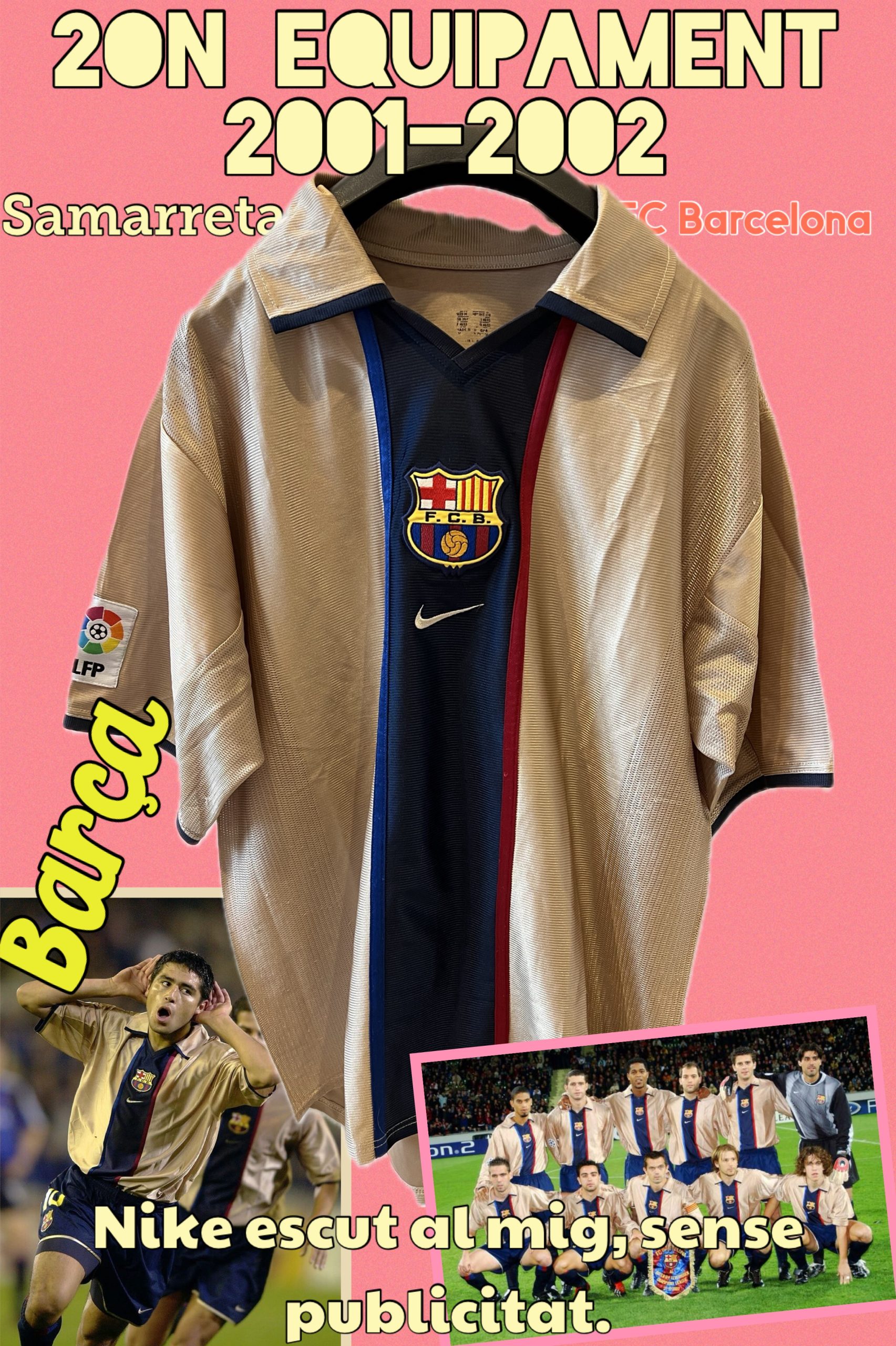 Samarreta 2on equipament NIKE 2001-2002 FC BARCELONA