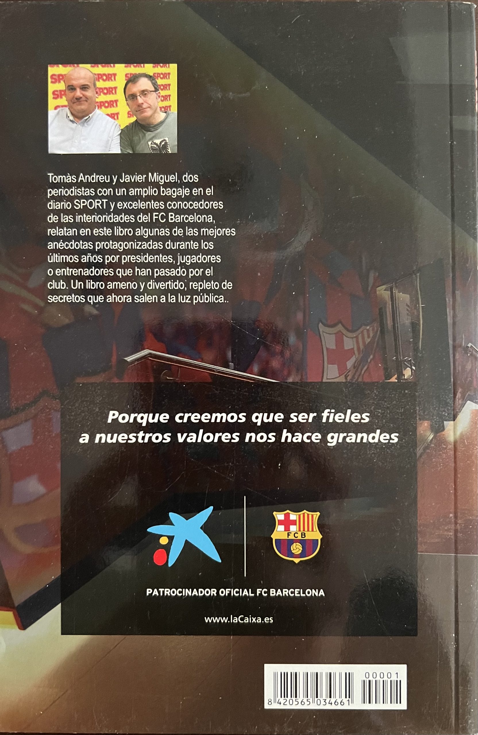 DE UN BARÇACAMPEÓN-anécdotas y confidencias del vestuario - Tomás Andreu / Javier Miguel - Colección Sport