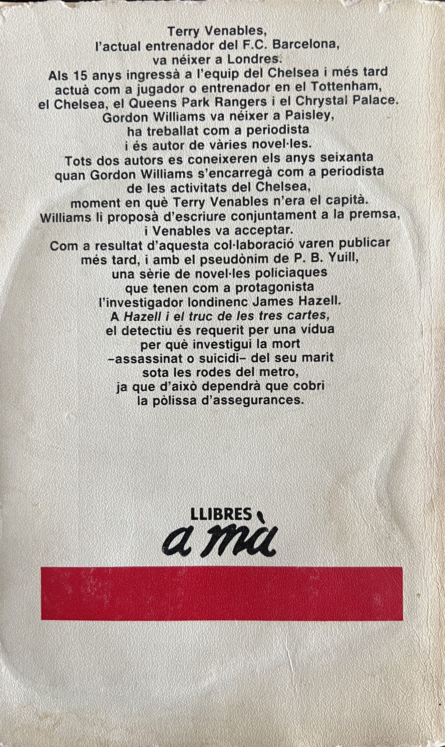 HAZELL I EL TRUC DE LES TRES CARTES - TERRY VENABLES / GORDON WILLIAMS - ed. llibres a mà - juliol 1985