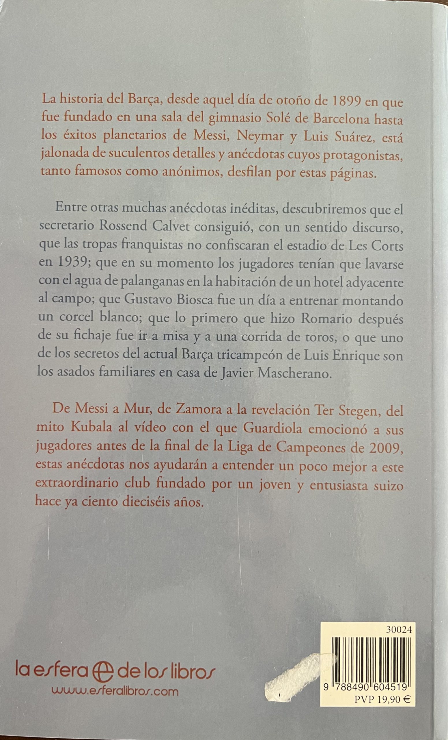 LAS MEJORES ANÉCDOTAS DEL BARÇA - Paco Martínez - La esfera de los libros - sep 2015