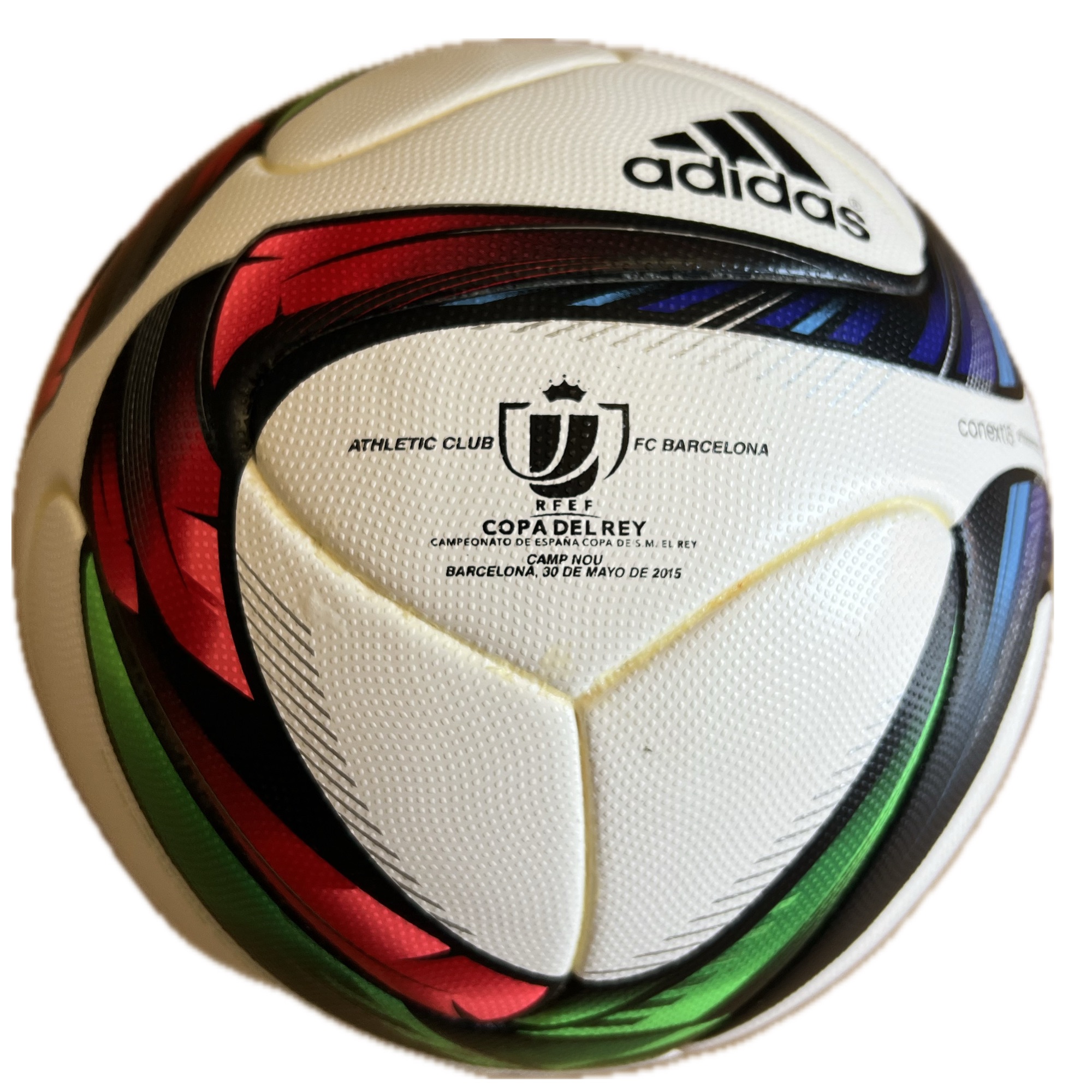 Pilota adidas final Copa del Rey 2015 FC Barcelona signada pels jugadors del Barça