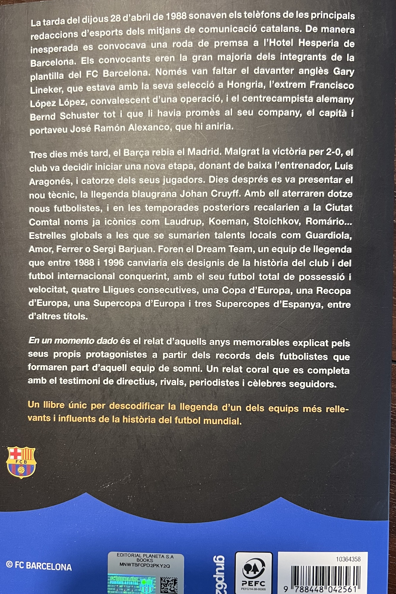 En un momento dado: Historia oral del Dream Team (Barça Books) Tapa blanda – 19 marzo 2025