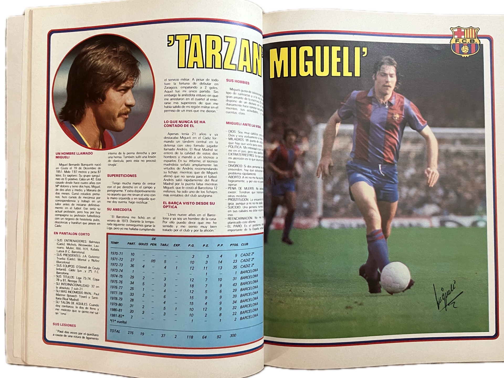 Llibre la Saga del Barça 1981-1982 quien es  quien