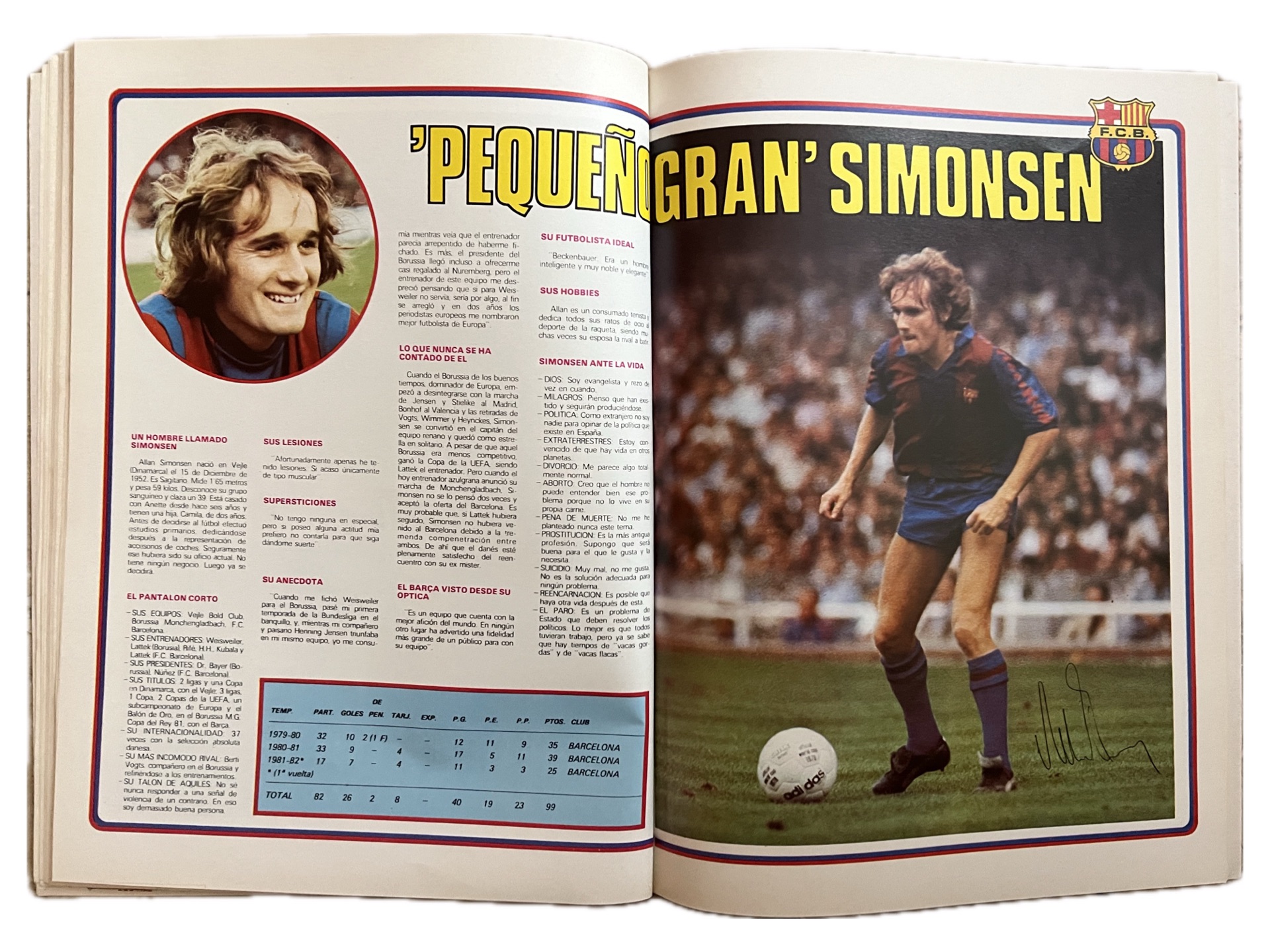 Llibre la Saga del Barça 1981-1982 quien es  quien