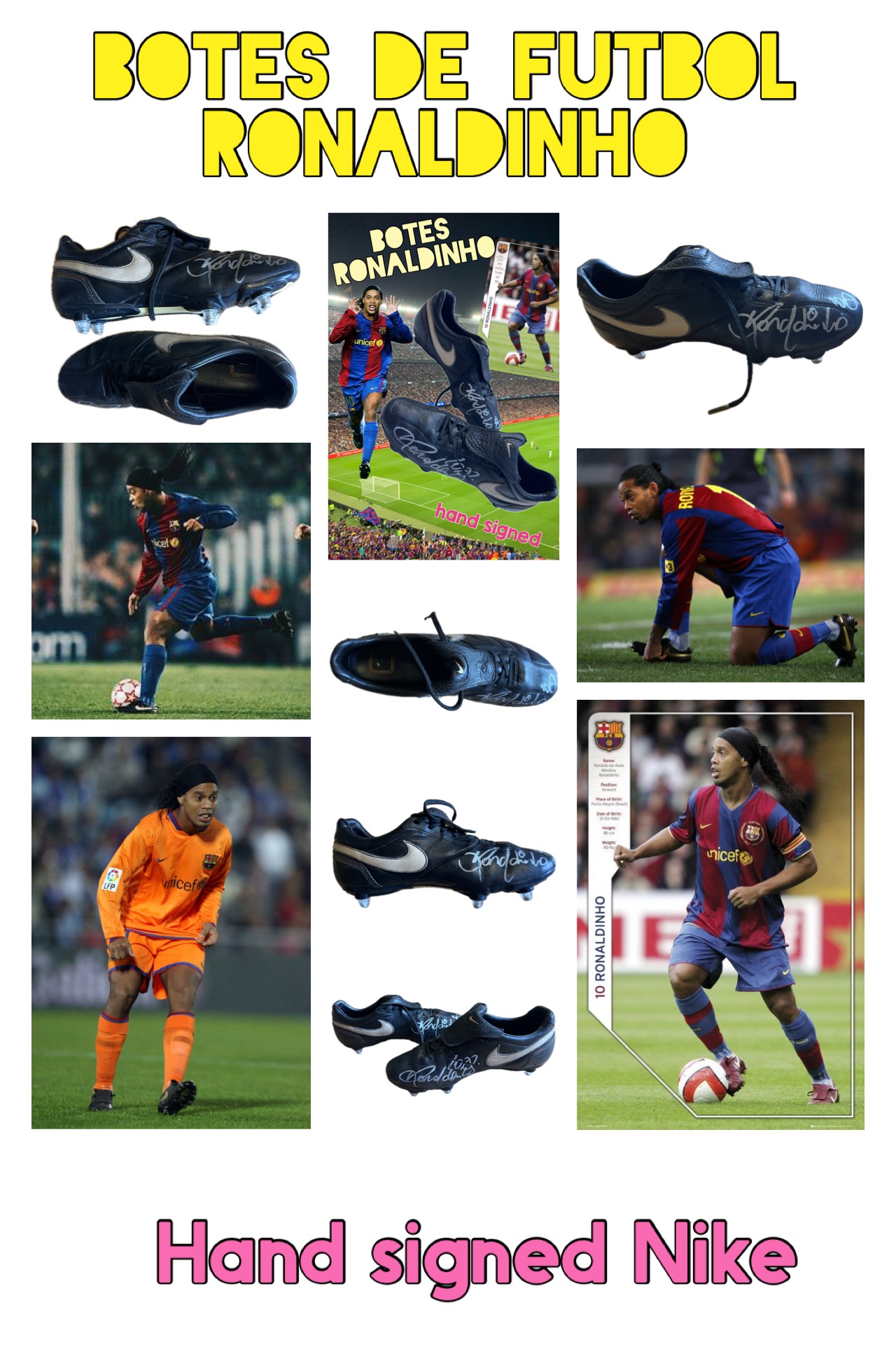 Botes signades Ronaldinho nike match worm 2003-2009