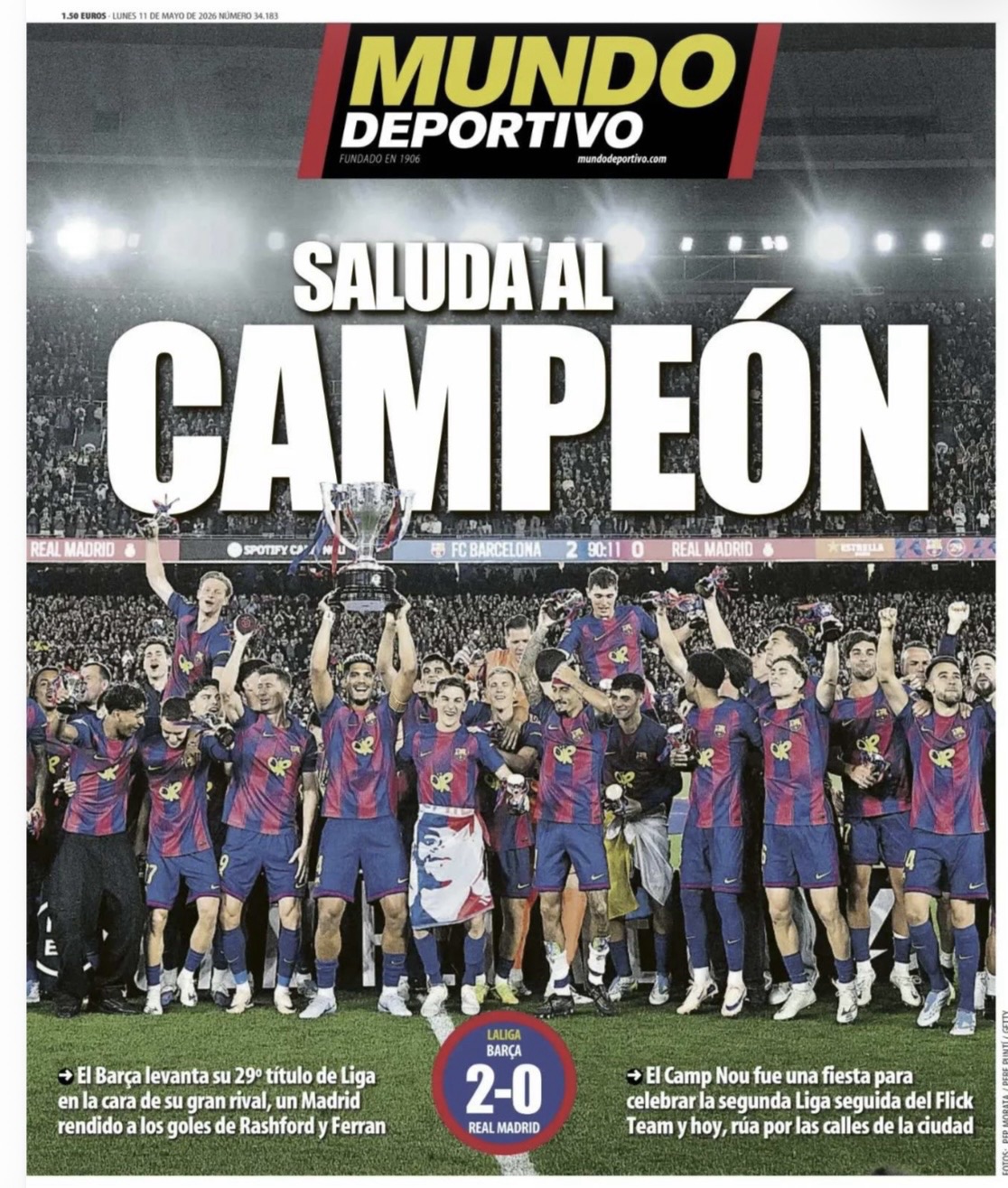 Temporada 2025-2026 Campeón liga FC Barcelona