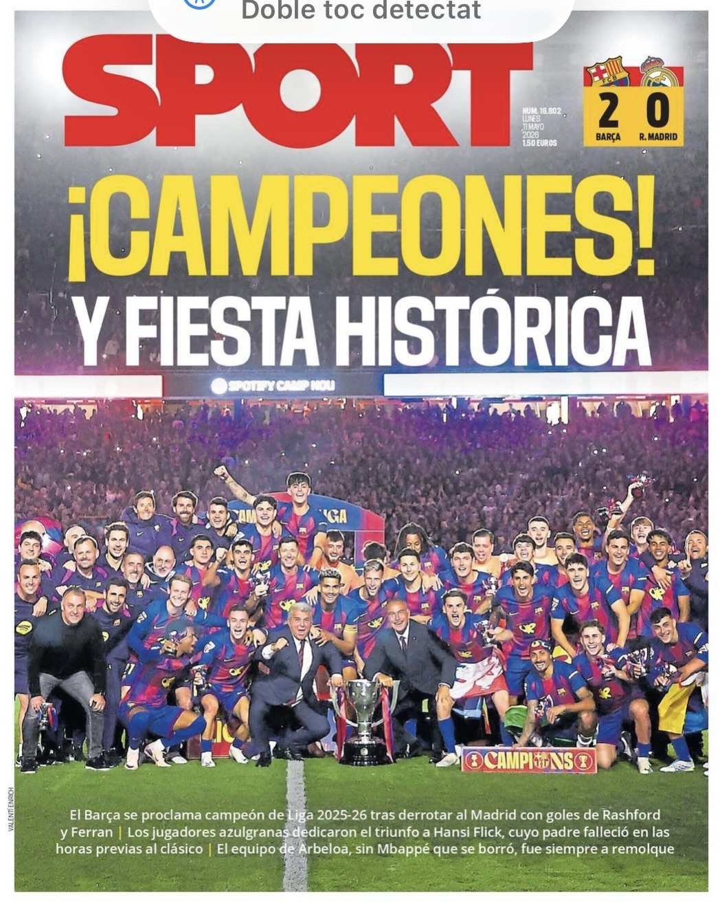 Temporada 2025-2026 Campeón liga FC Barcelona