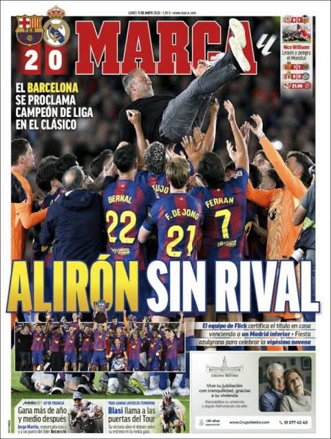El Clásico 2025-2026 FC Barcelona de partit Nou Camp Nou CAMPIONS