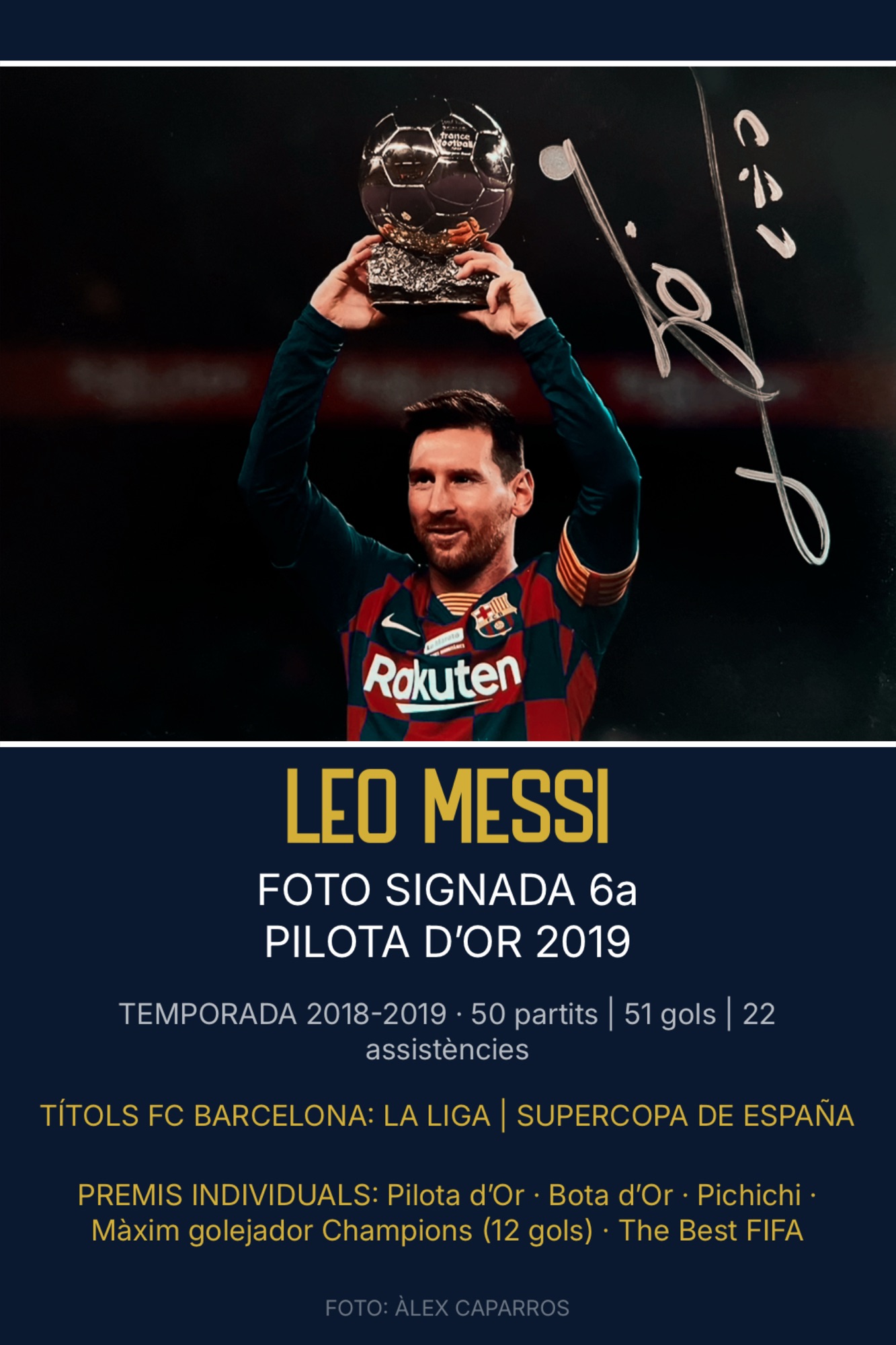 LEO MESSI CAMPIÓ BOTA D’OR 2018-2019