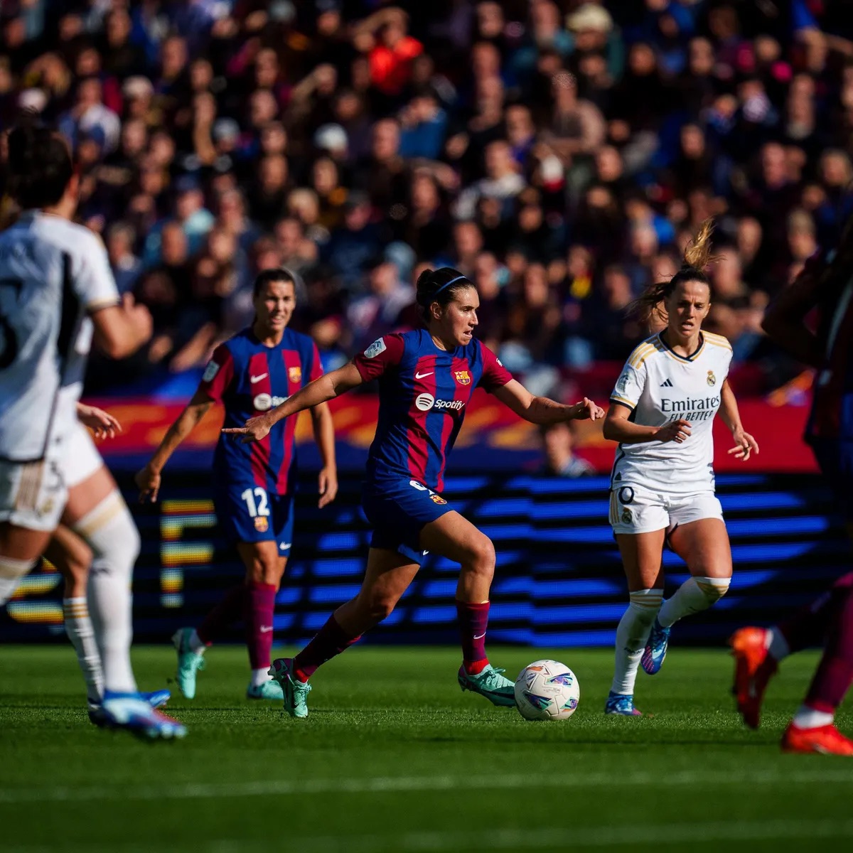 Celebració blaugrana a Montjuïc