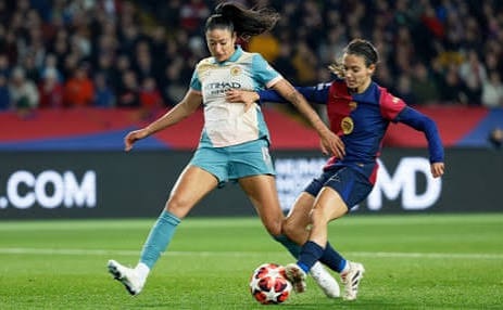 Pressió del Barça contra el Manchester City
