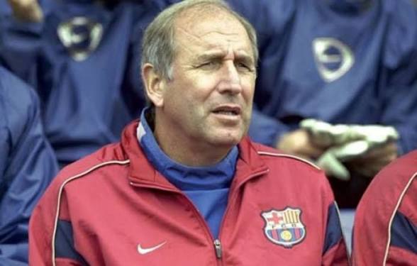 Carles Rexach amb xandall del FC Barcelona