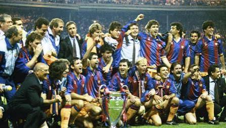 Plantilla del FC Barcelona campiona d'Europa el 1992