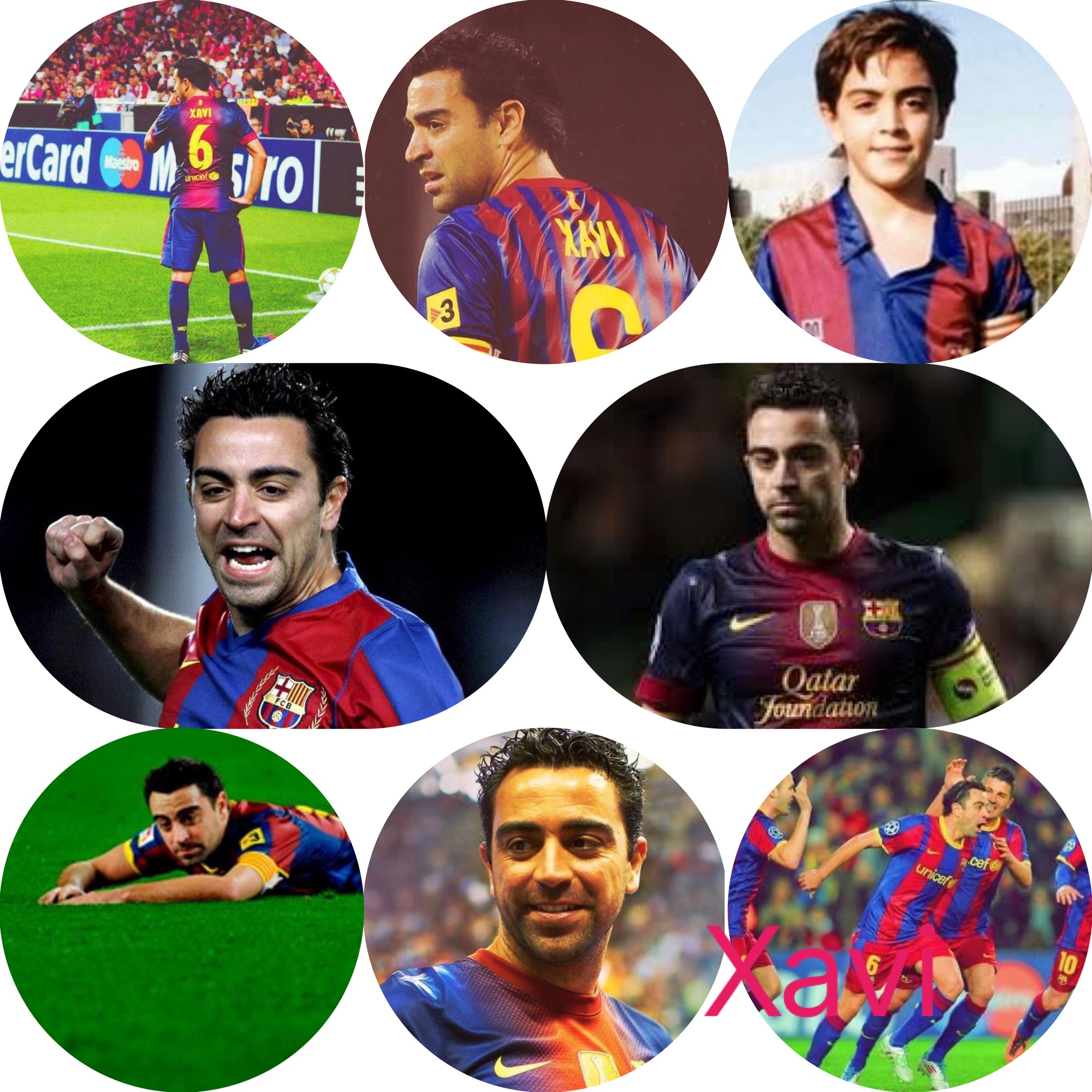 Collage circular de Xavi Hernández