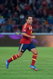 Xavi Hernández amb la samarreta de la selecció espanyola