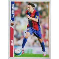 Cromo de Xavi Hernández amb el FC Barcelona